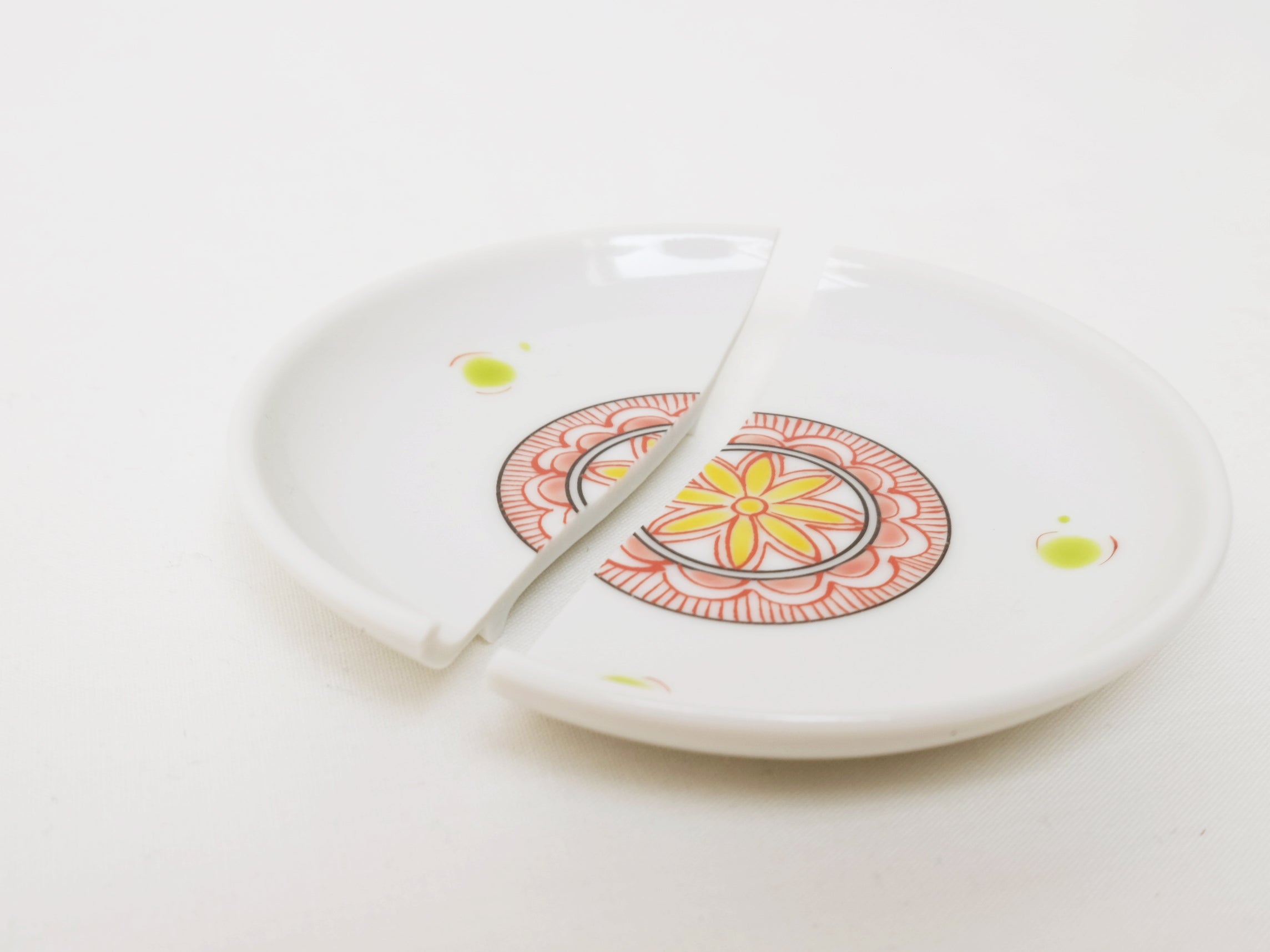 Seihodo Kutani Ware Kintsugi Practice Plates - Pre-Broken Ceramic Plates for Japanese Gold Repair Art | Perfect for Kintsugi Beginners, DIY Craft Kits & Zen Home Decor