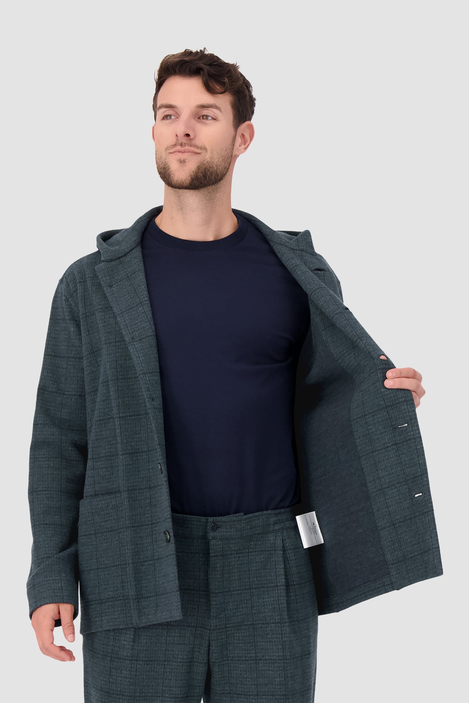 Kiton Green Plaid Blazer for Men | Premium Wool Jacket | Business & Formal Wear | Perfect for Office, Weddings & Special Events