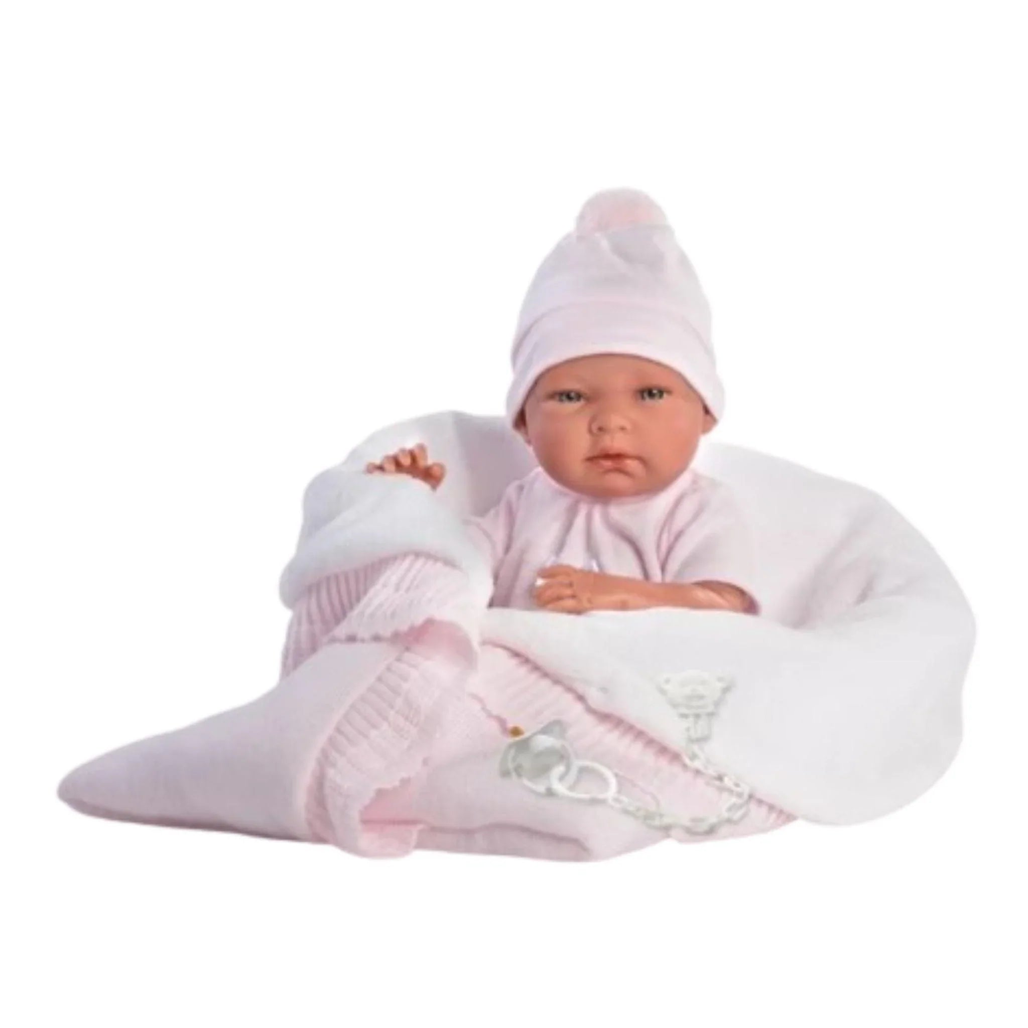 Baby Doll Lily with Reversible Blanket - Soft Cuddly Toy for Newborns & Toddlers - Perfect for Playtime, Nursery Decor, and Gift Giving