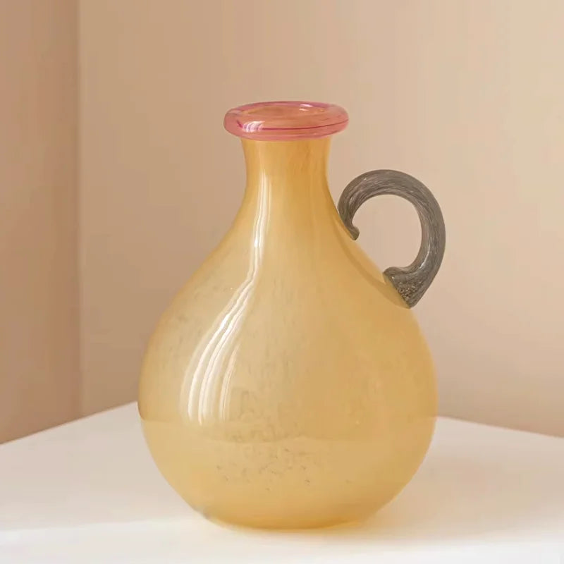 Handblown Piccolo Glass Vase - Elegant Small Flower Vase for Home Decor, Wedding Centerpieces & Tabletop Arrangements
