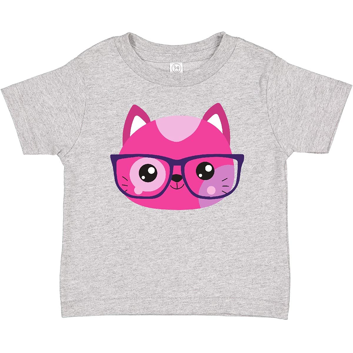 Inktastic Hipster Cat with Glasses - Cute Kitten Baby T-Shirt for Boys & Girls - Perfect for Casual Wear, School, and Playdates