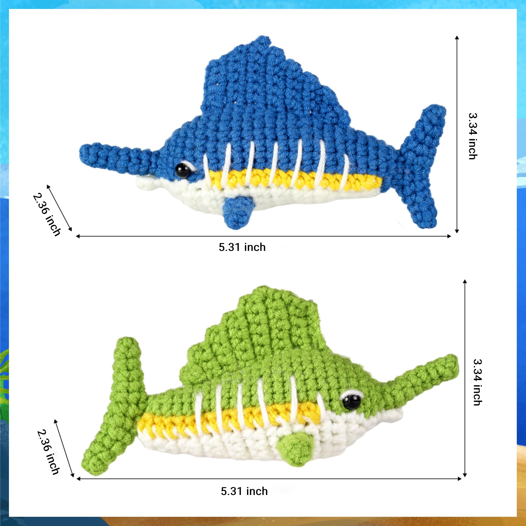 iofficego Beginner Crochet Kit for Adults & Kids - Complete Starter Set with Crochet Hooks, 4-Ply Cotton Yarn & Step-by-Step Video Tutorials - Perfect for DIY Crochet Dolls, Home Decor & Handmade Gifts