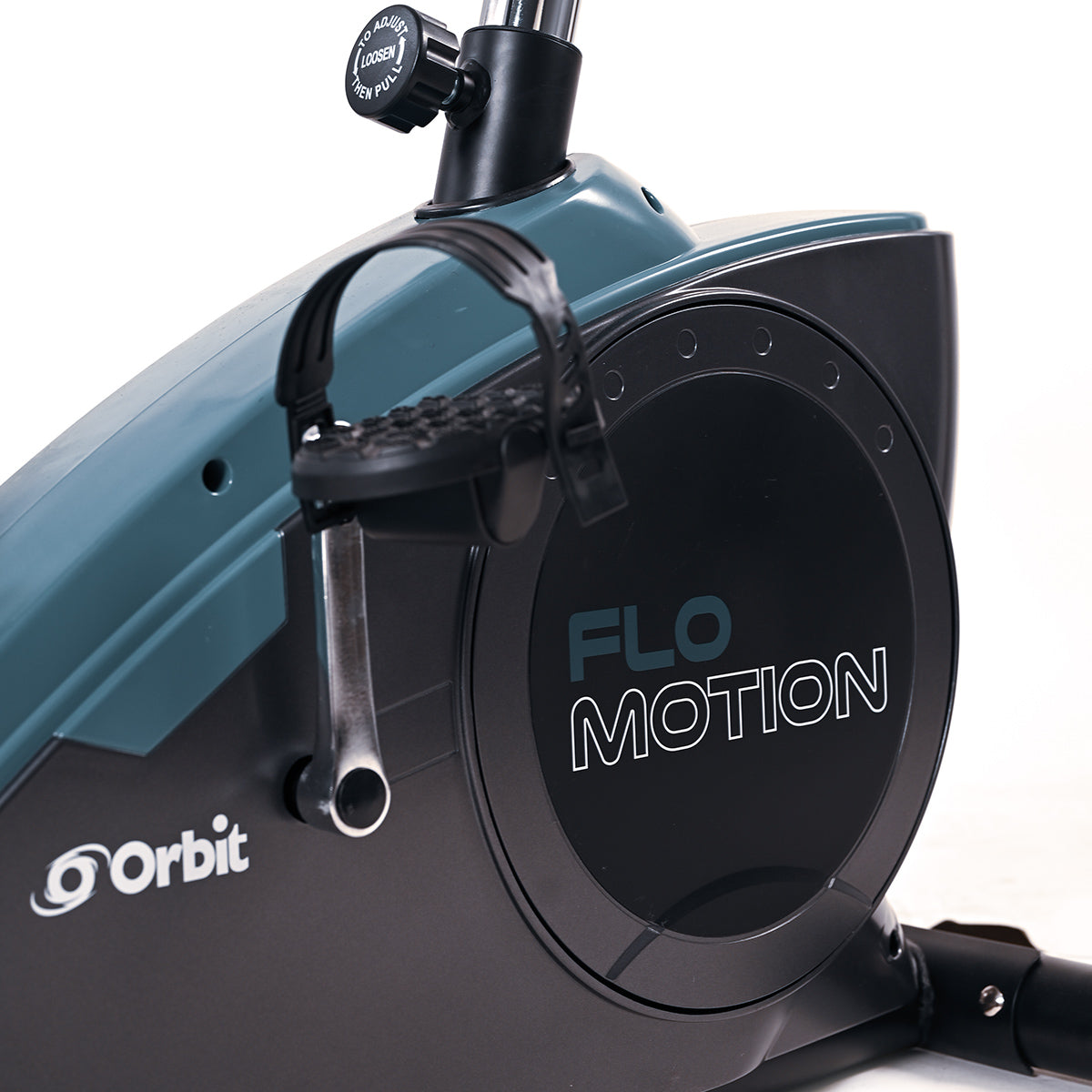 Flo Motion Upright Exercise Bike for Home Gym - Indoor Cycling Bike with LCD Monitor & Adjustable Resistance - Perfect for Cardio Workouts, Weight Loss & Fitness Training