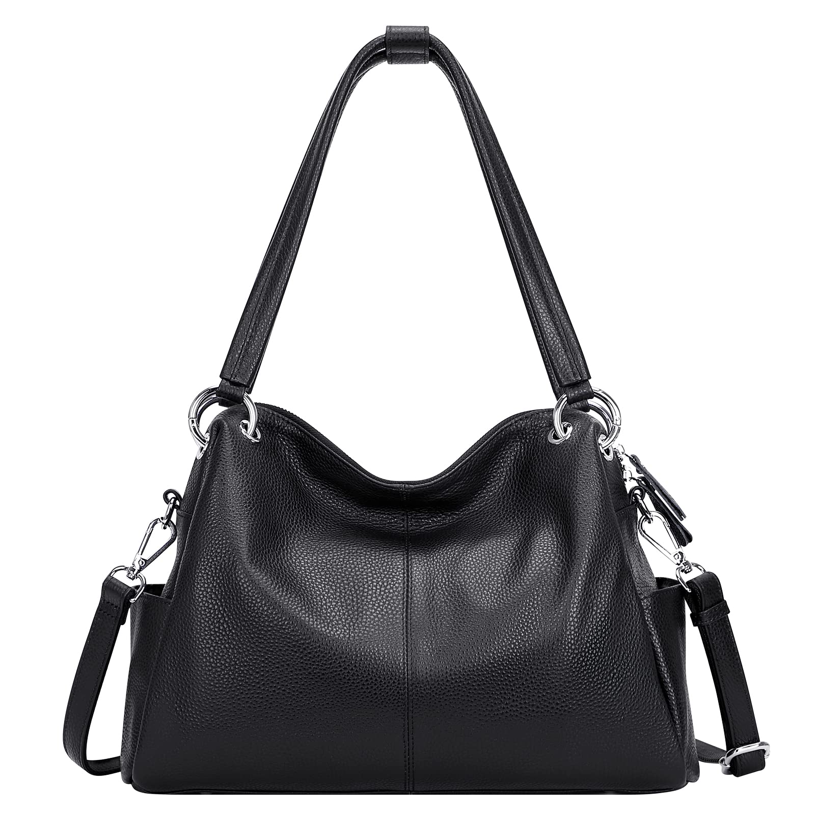 CHERISH KISS Genuine Leather Shoulder Bag for Women - Stylish Crossbody Purse & Hobo Handbag Satchel - Perfect for Work, Travel & Everyday Use