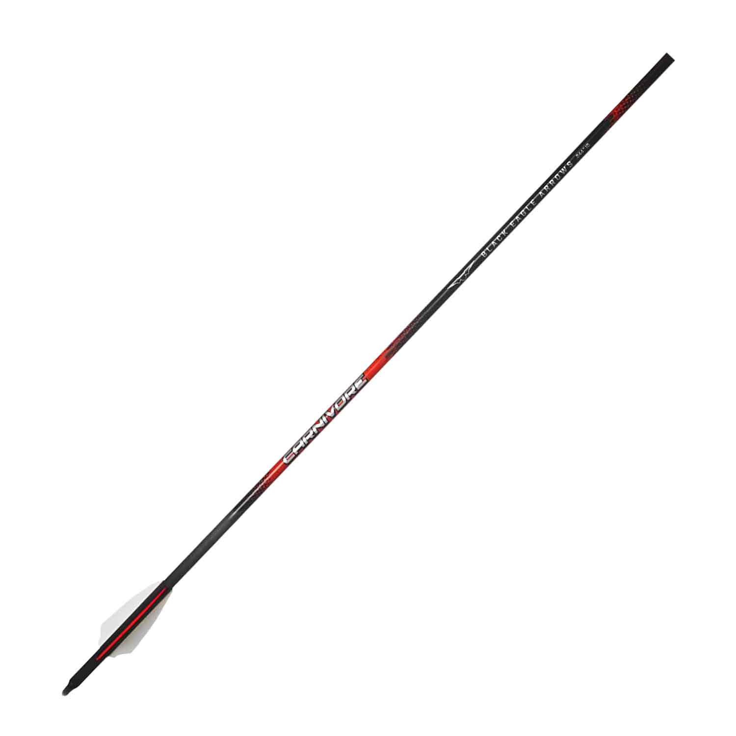 Black Eagle Carnivore V2 Fletched Arrows (.001) - High Performance Carbon Hunting Arrows for Bowhunting and Target Practice