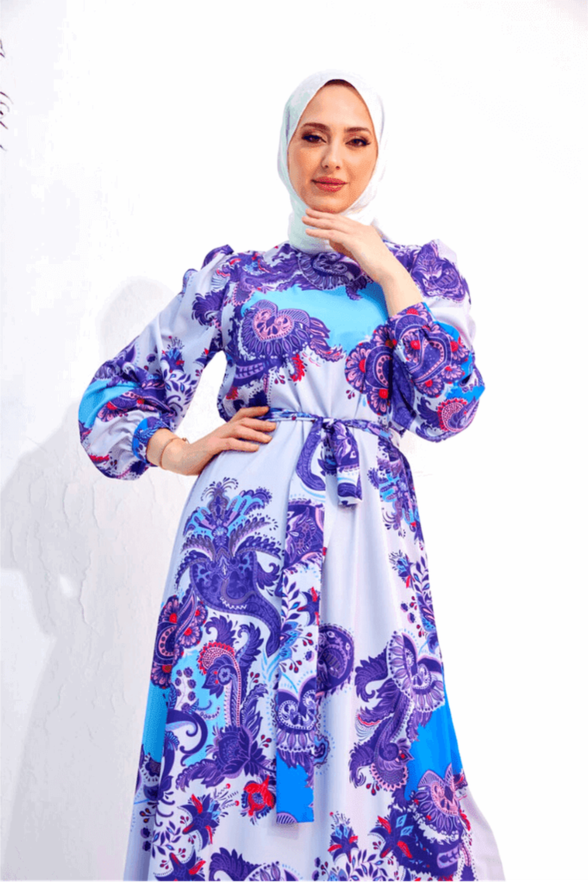 Stylish Kimberly Multicolor Maxi Dress with Long Sleeves - Perfect for Casual Outings, Beach Vacations & Boho Fashion