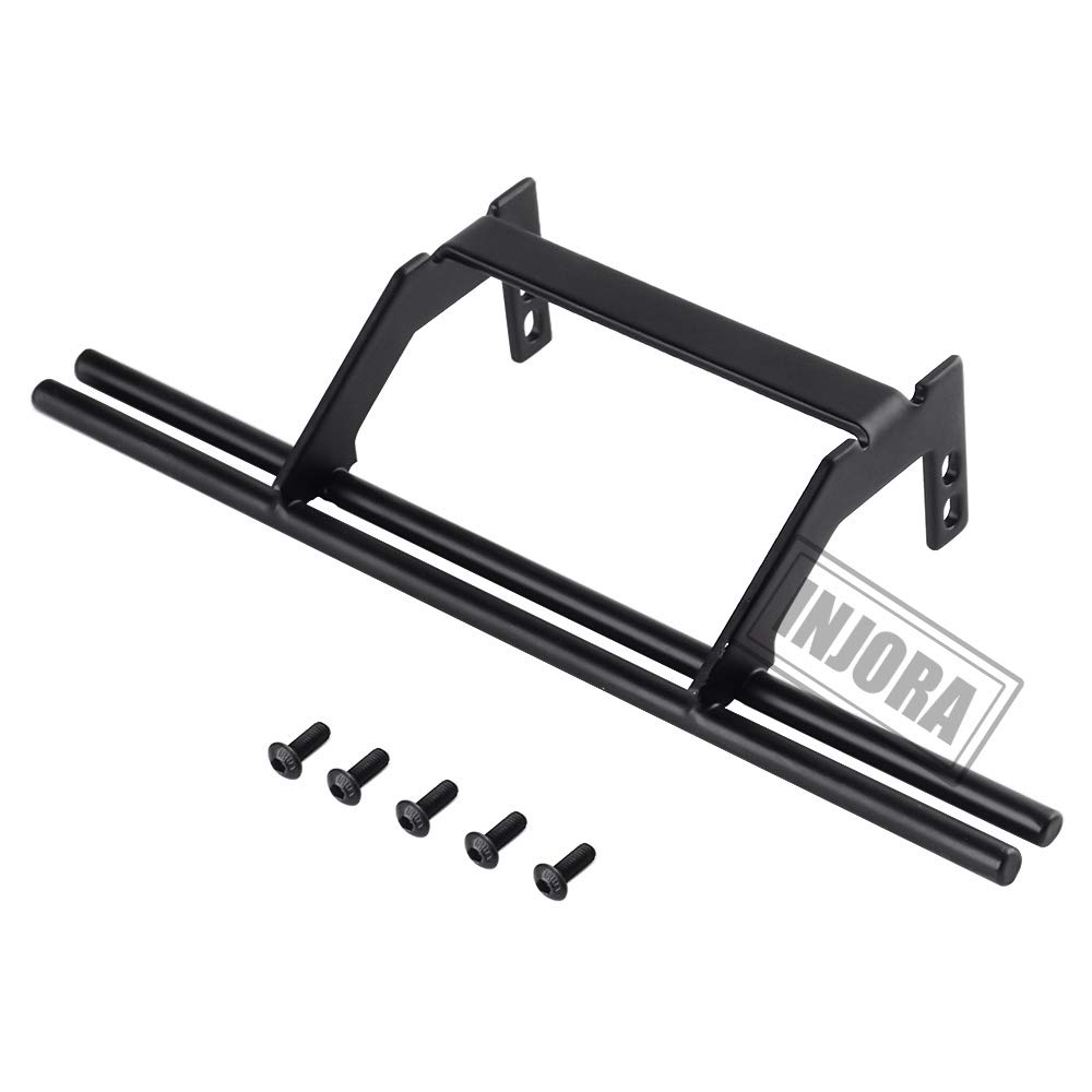 INJORA 1:10 Scale RC Rear Metal Bumper for TRX4 TRX6 G500 G63 6X6 Crawler - Heavy Duty Off-Road Accessories (Black) | Perfect for Rock Crawling, Trail Adventures & RC Car Upgrades