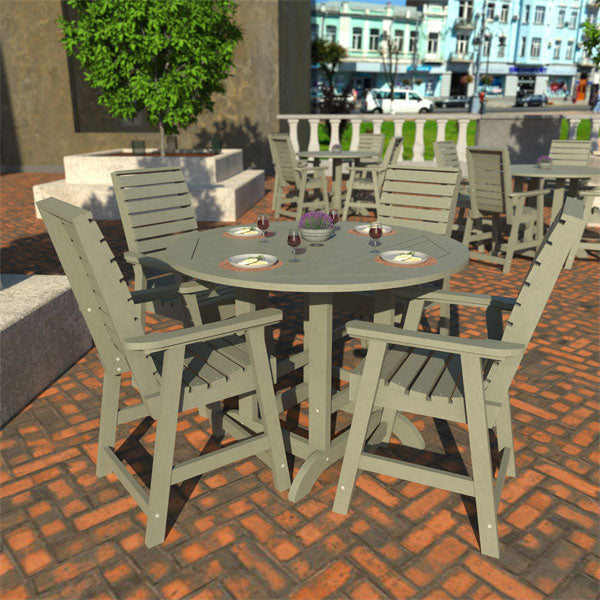 Glennville 5-Piece Round Counter Height Dining Set - Perfect for Small Spaces, Breakfast Nooks & Modern Kitchens