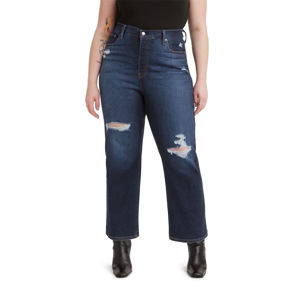 Levi's Women's Ribcage Straight Ankle Jeans - High Waist Slim Fit Denim Pants for Casual Wear & Everyday Outfits