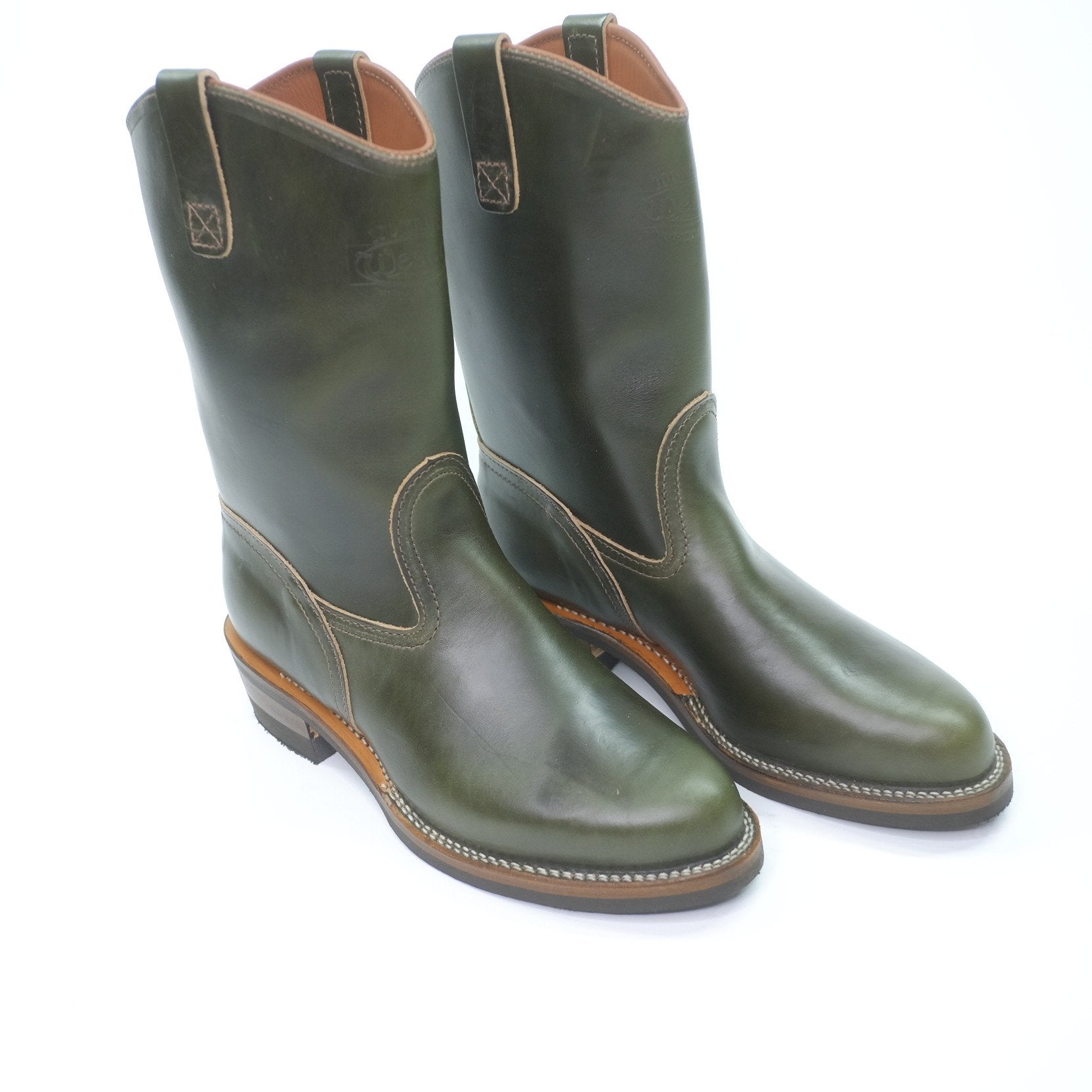 Wesco Boots Morrison Olive Green Horween CXL Leather Work Boots - Durable & Stylish for Outdoor Work, Hiking & Casual Wear