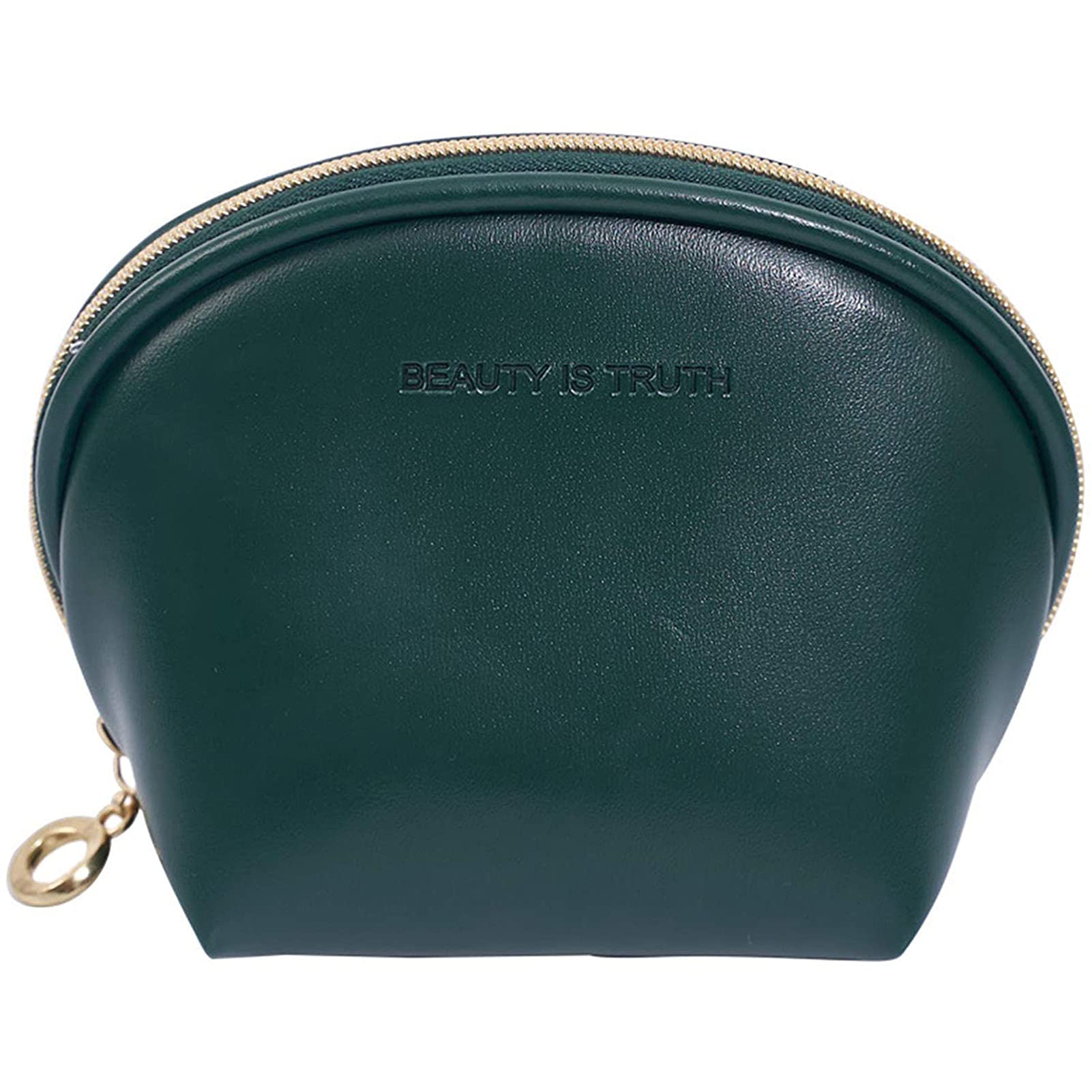 Women's Mini Cosmetic Bag - Half Moon Zipper Coin Purse for Lipstick & Makeup Accessories (Green) | Perfect Travel Organizer for Girls & Women