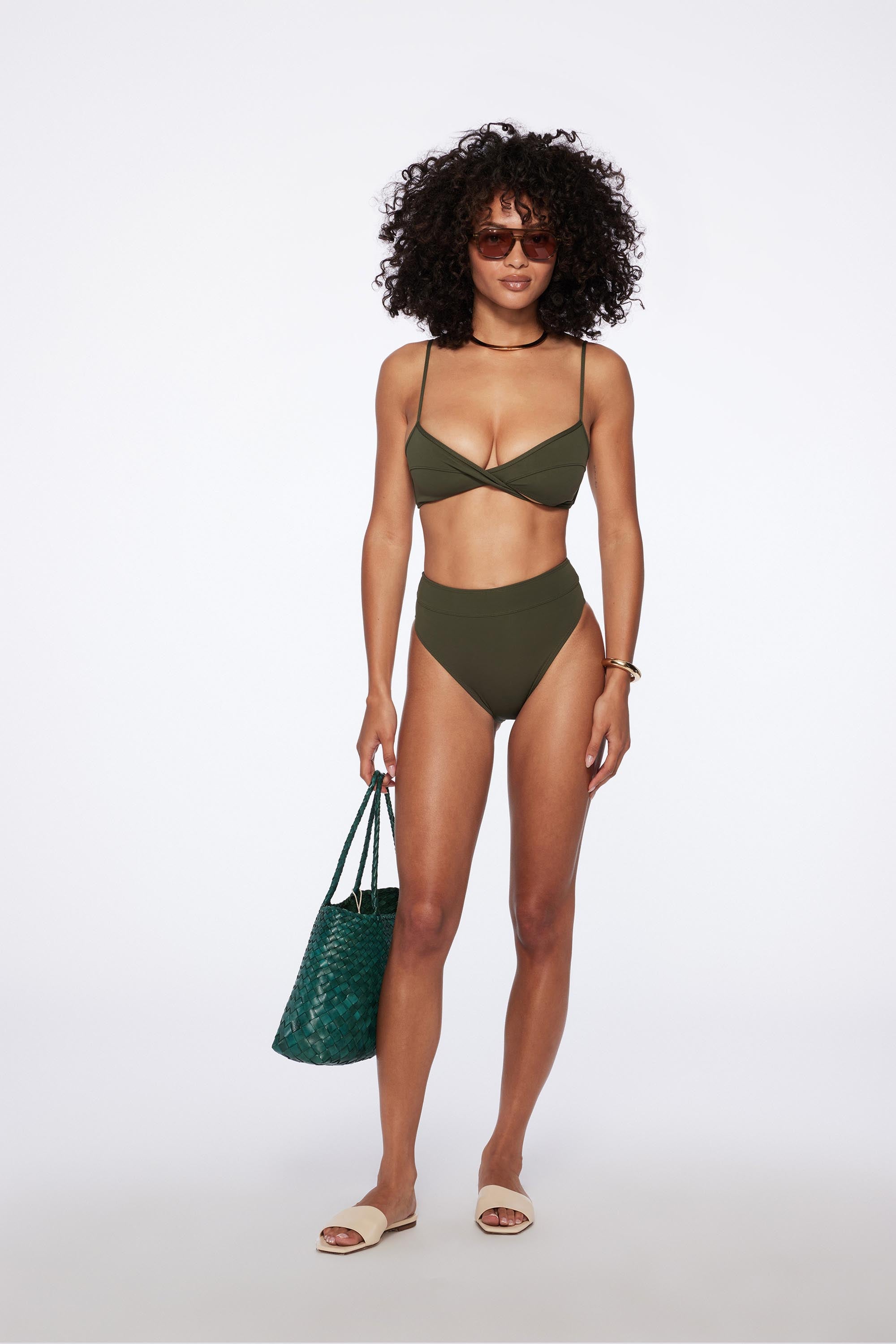 Sculpting Venus Bottom in Olive Compression - High Waist Tummy Control Shapewear for Women | Perfect for Workout, Postpartum & Everyday Wear