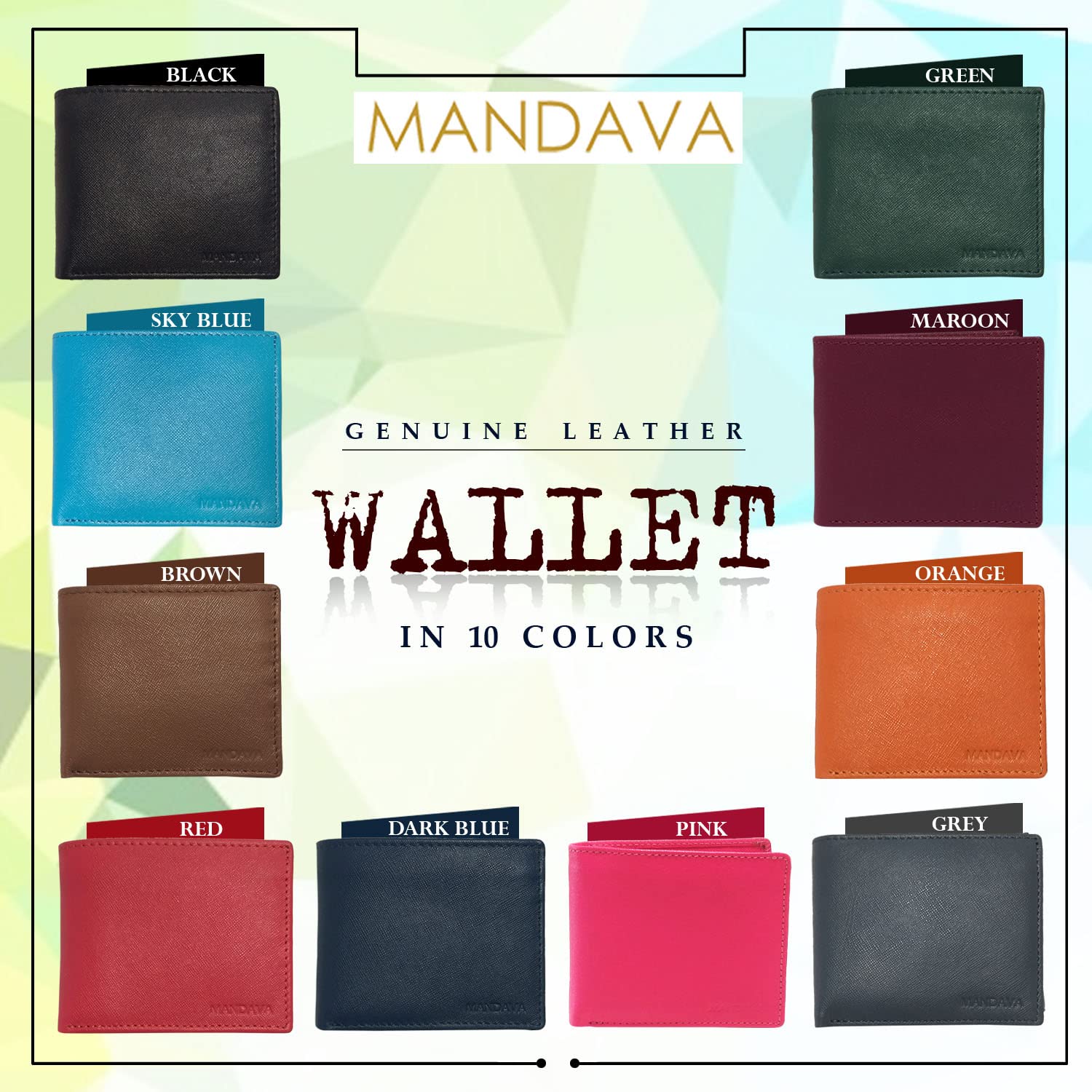 Genuine Safiano Leather Unisex Bifold Wallet for Men & Women - Slim RFID Blocking Credit Card Holder - Maroon | Perfect for Everyday Use, Travel & Gift Giving