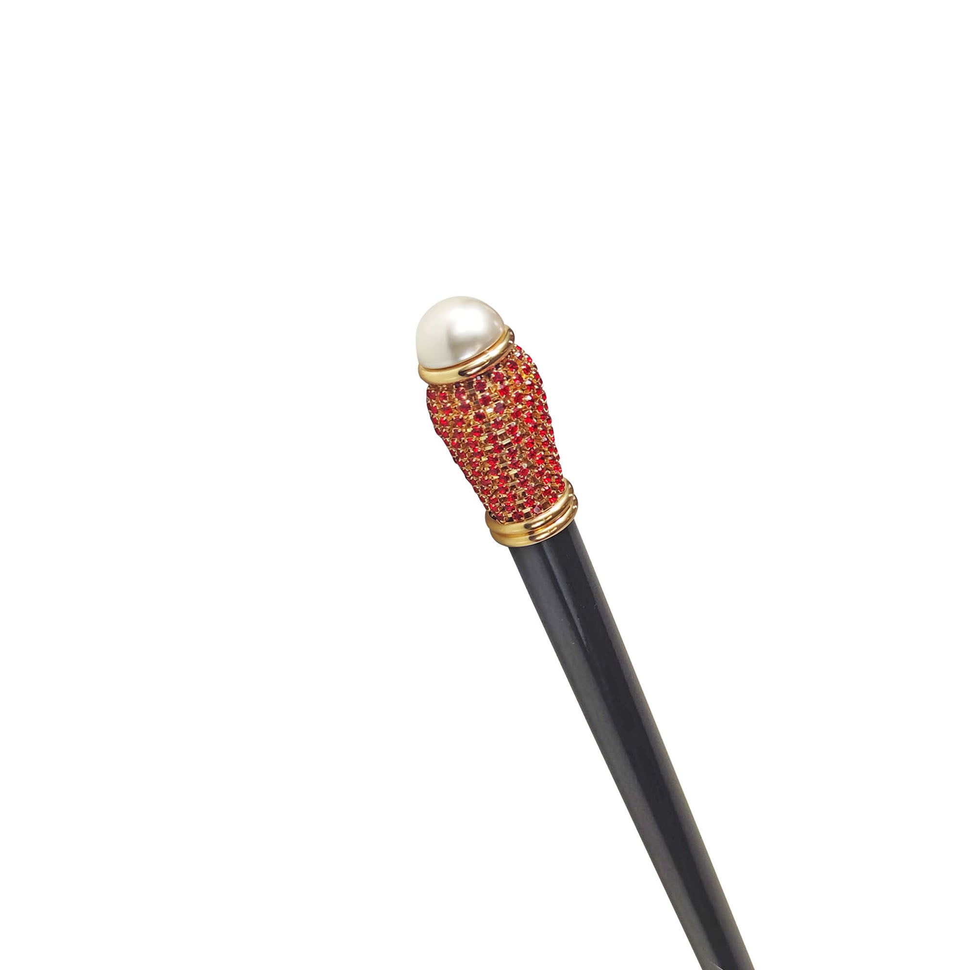 Elegant Milord Walking Cane with Red Crystals - Premium Adjustable Walking Stick for Men & Women - Perfect for Fashion, Mobility Support & Special Occasions