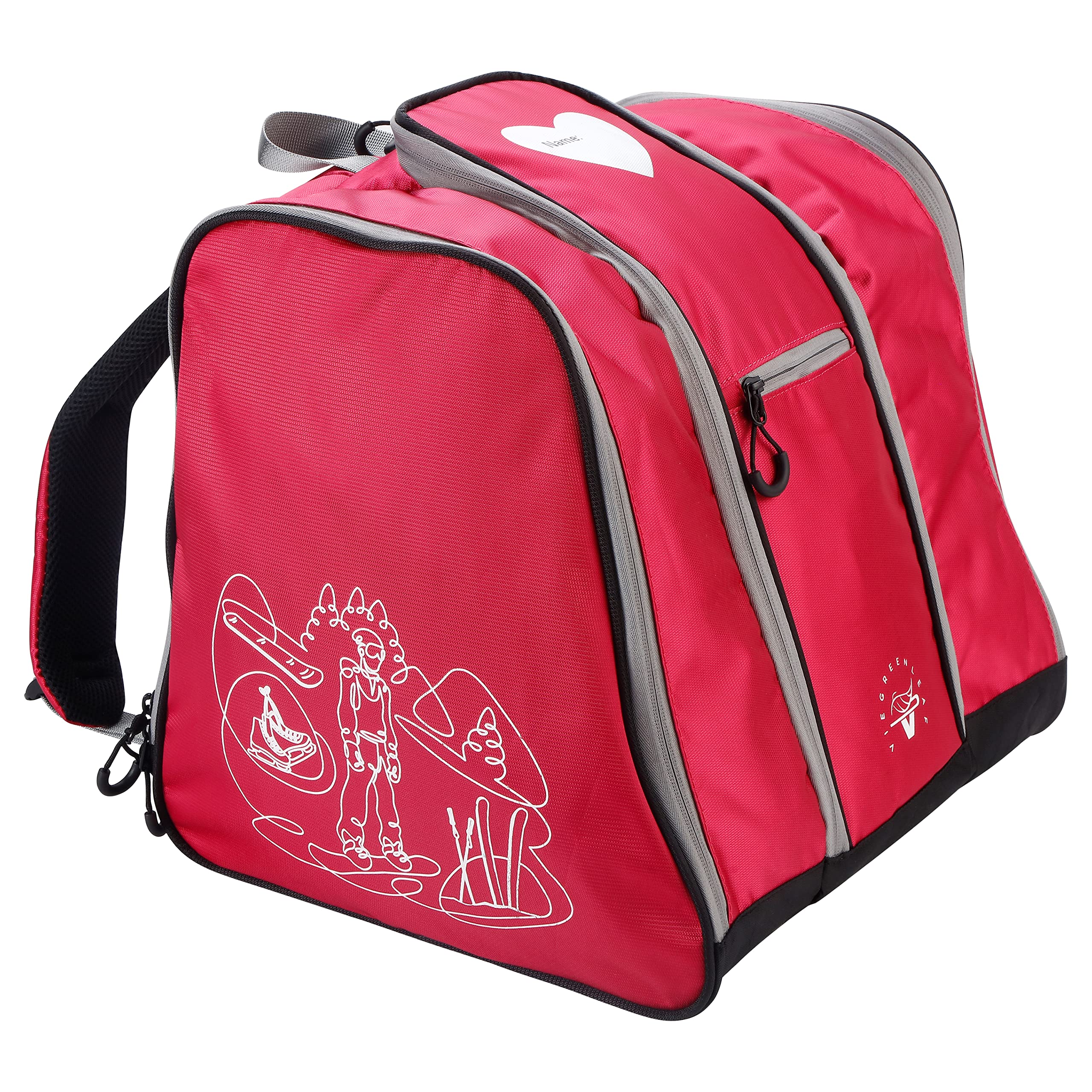 VieGreenleaf Kids Backpack for Rollerblade & Ski Gear - Perfect for Outdoor Travel (Pink Rose)