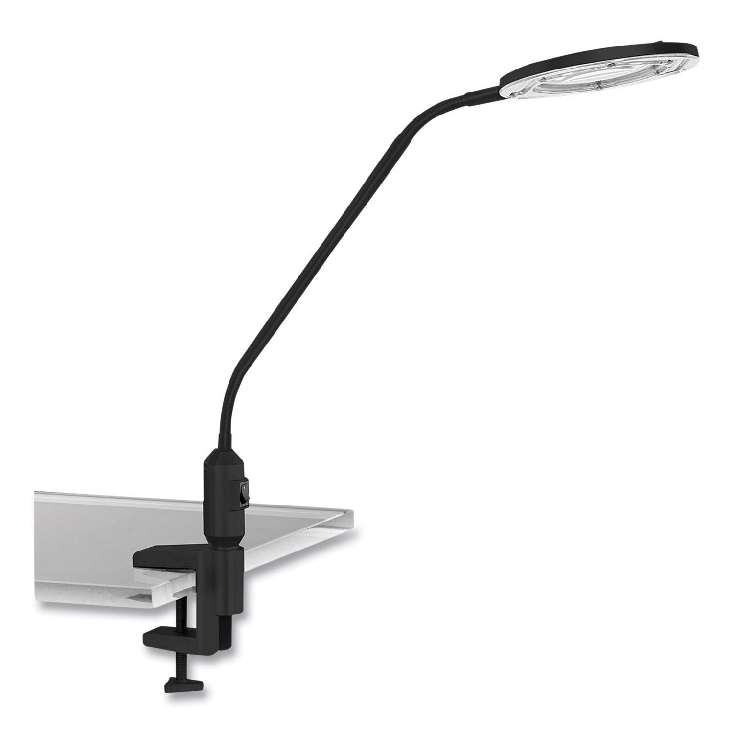 Alera® 3 Diopter LED Clamp-On Desktop Magnifier with Adjustable Arm - 6.88