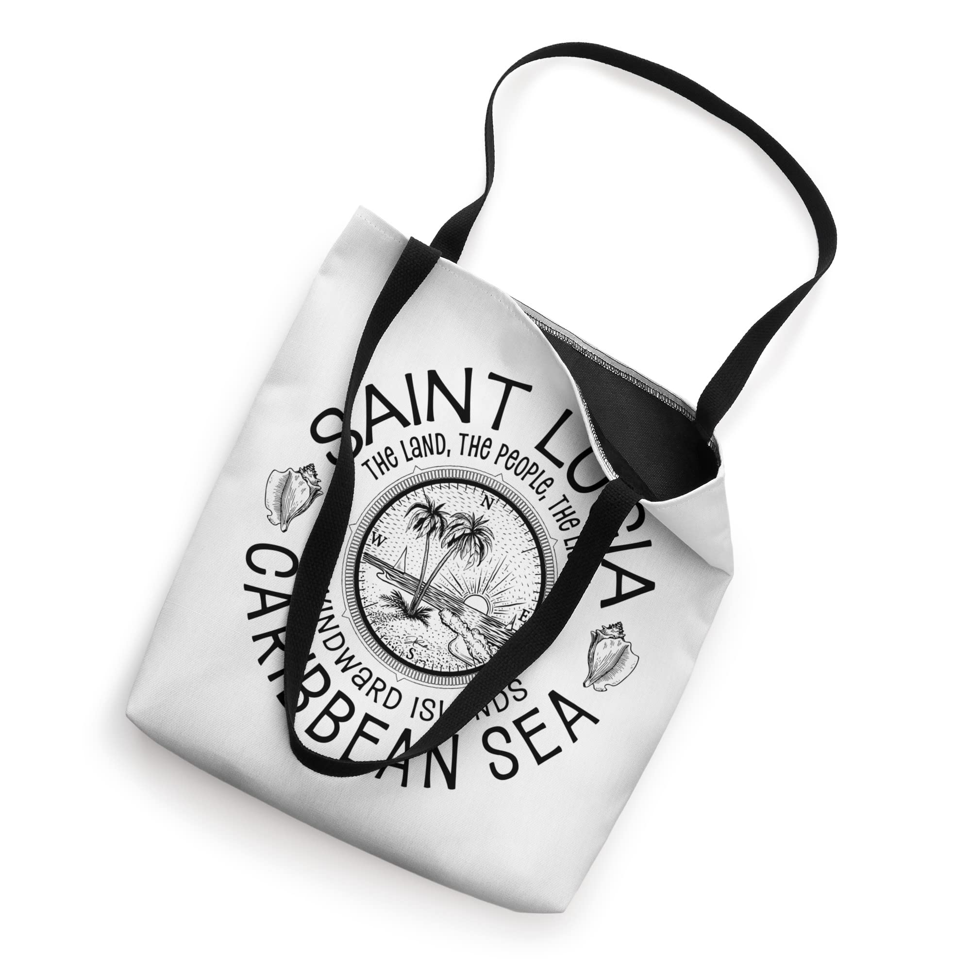 JCombs: Stylish St. Lucia Compass Rose Beach Tote Bag - Perfect for Travel, Shopping & Summer Outings