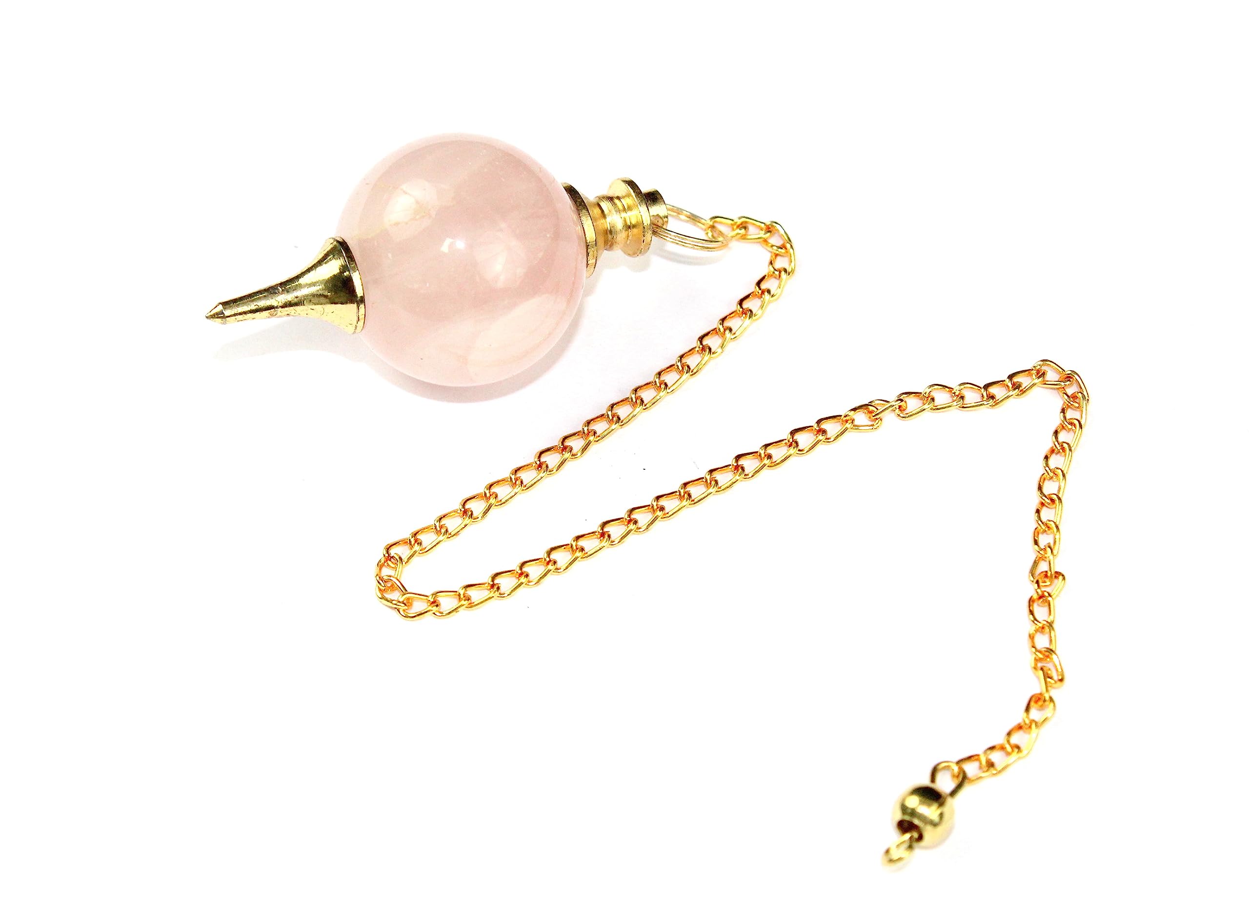 Natural Rose Quartz Sphere Ball - Healing Crystal Pendulum for Meditation, Reiki & Energy Work - Perfect for Home Decor, Spiritual Gifts & Feng Shui