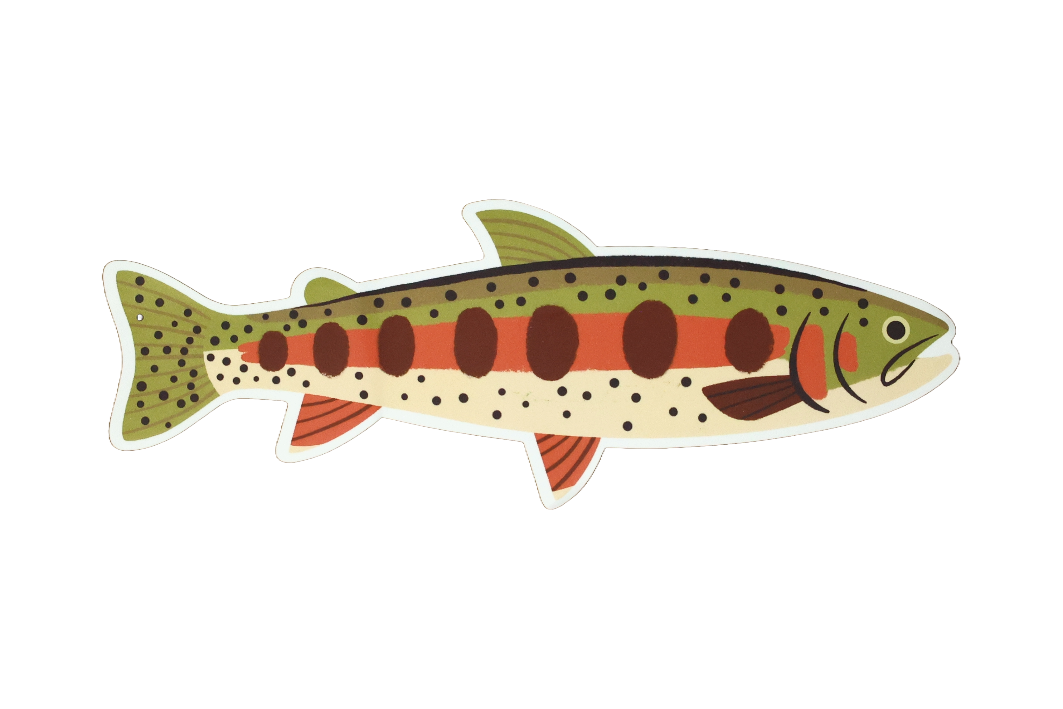 8 Pack of Trout Fishing Decals - Waterproof Vinyl Stickers for Coolers, Laptops, Cars & Outdoor Gear - Perfect for Anglers & Fishing Enthusiasts