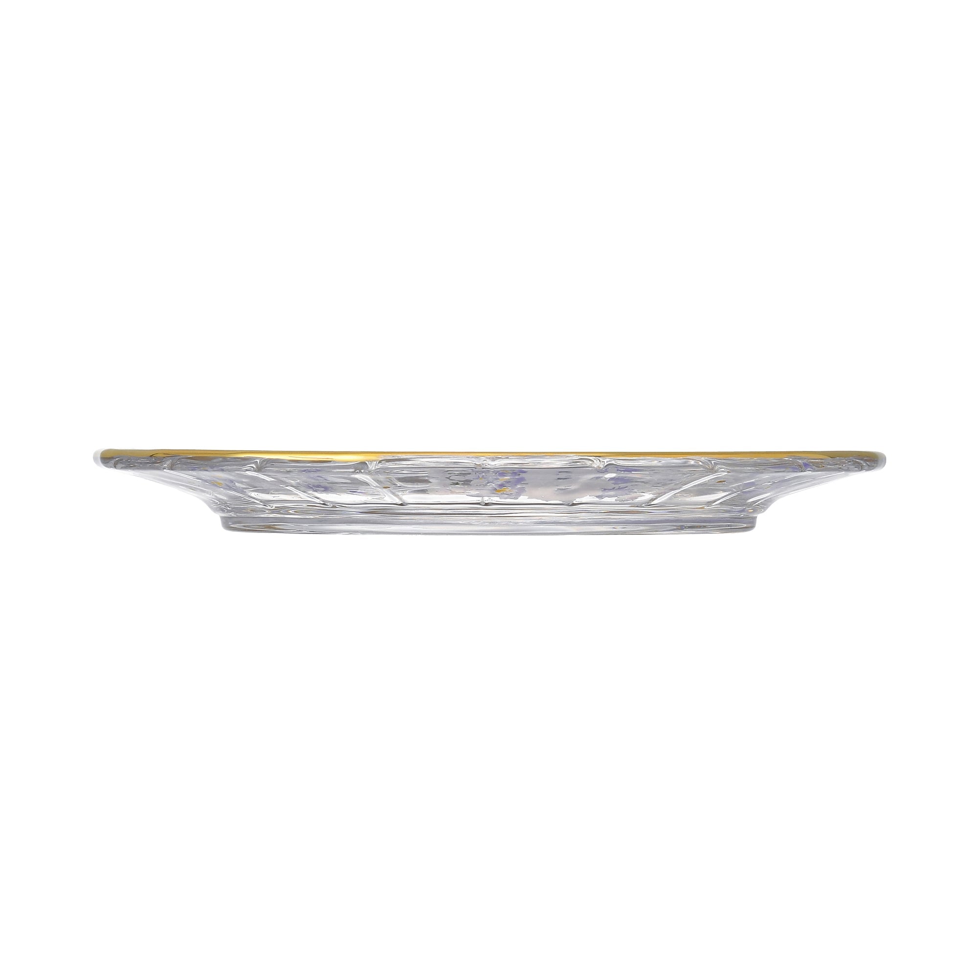 Elegant Purple Flower Frill Glass Plate - Perfect for Wedding Decor, Party Serving, and Home Dining Table Setting