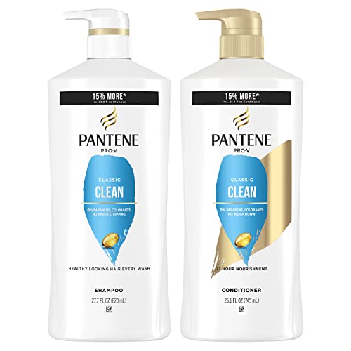 Pantene Shampoo, Conditioner & Hair Treatment Set - Classic Clean for All Hair Types | Daily Hair Care Routine for Smooth & Shiny Hair at Home or Salon