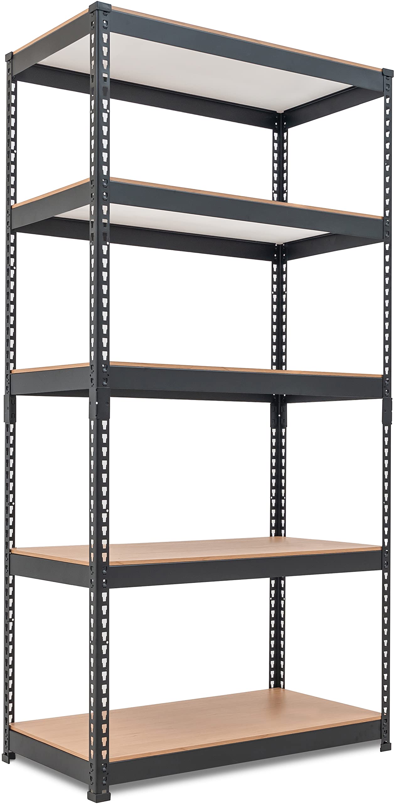 HOMEDANT 5-Tier Heavy Duty Boltless Metal Shelving Unit - Adjustable Garage Storage Rack, 35.9