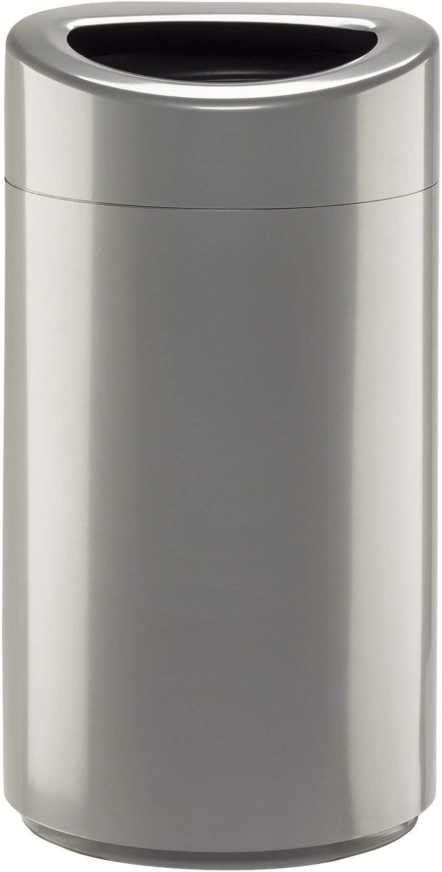 14 Gallon Open Top Trash Can with Lid - Heavy Duty Stainless Steel Kitchen Garbage Bin for Home, Office & Outdoor Use
