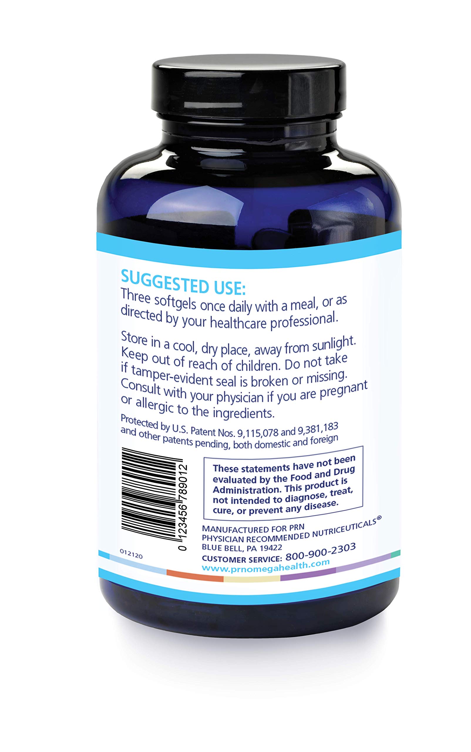 PRN De3 Omega-3 Fish Oil 270 Softgels - 90 Day Supply - 2240mg EPA & DHA - Burpless Fish Oil Supplement for Dry Eye Relief - Supports Heart, Brain & Joint Health - Perfect for Office Workers & Digital Eye Strain Sufferers