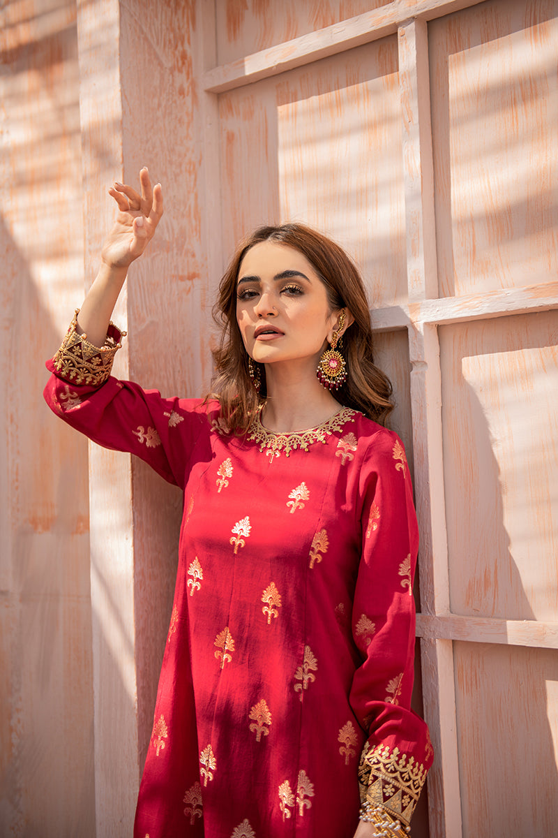 Gulal Embellished Shirt for Women | Stylish Party Top with Sequins & Beads | Perfect for Festivals, Weddings & Special Occasions