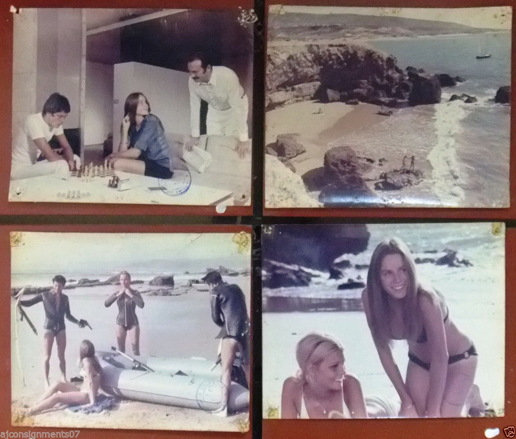 Vintage 1960s French Movie Photo & Lobby Cards Set of 10 - Du Soleil Plein Les Yeux (Renaud Verley) - Classic Cinema Collectibles for Film Enthusiasts & Home Theater Decor