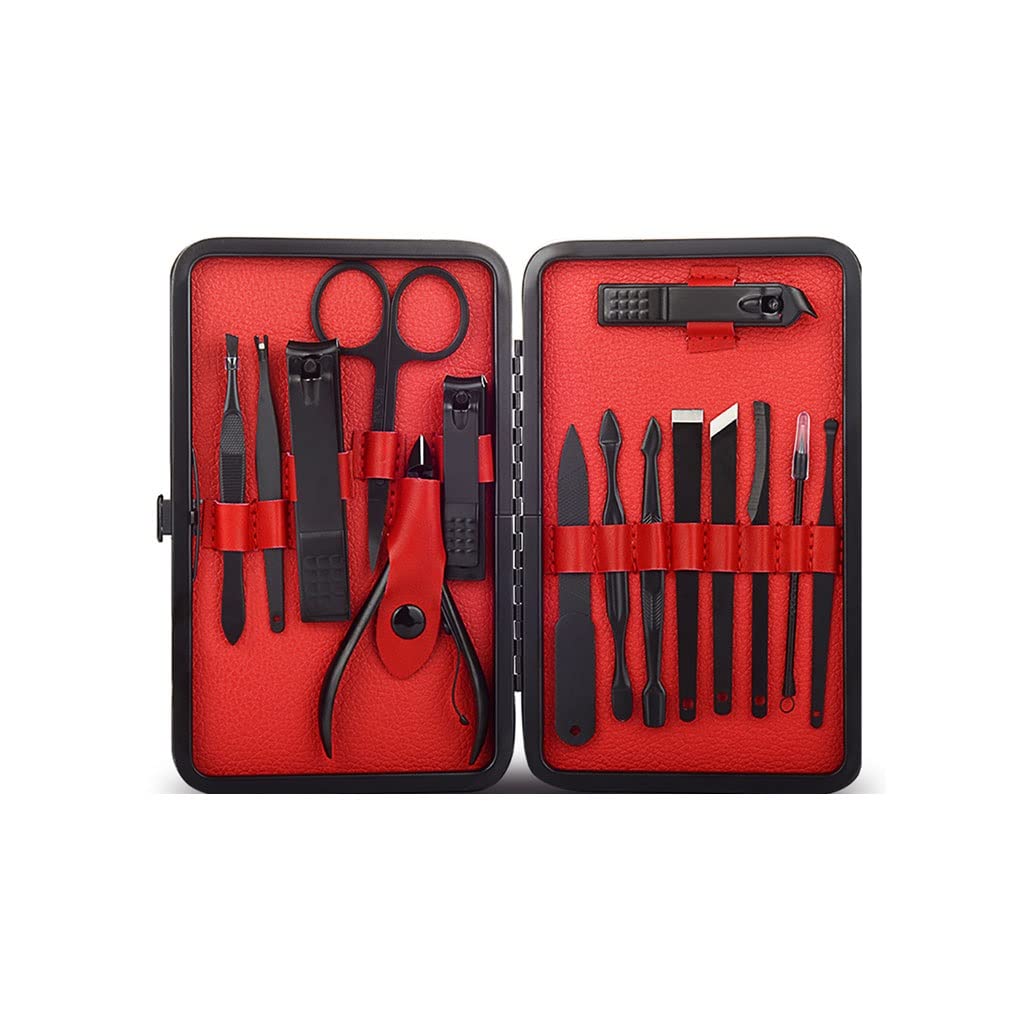 Premium 15-Piece Manicure & Pedicure Kit - Nail Clippers Set with Nail Files, Cuticle Tools & Portable Fashion Bag - Professional Nail Care for Home, Travel & Salon Use (Color: B)