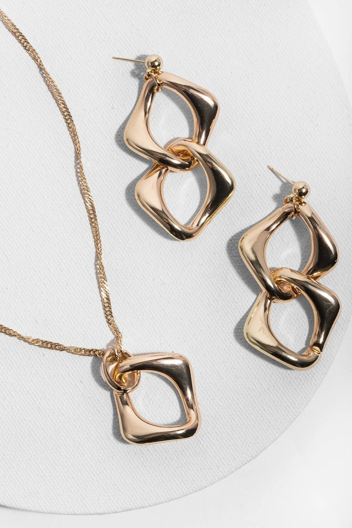 14K Gold Infinity Necklace and Earring Set - Elegant Jewelry Gift Box for Women - Perfect for Anniversary, Birthday & Valentine's Day Gifts