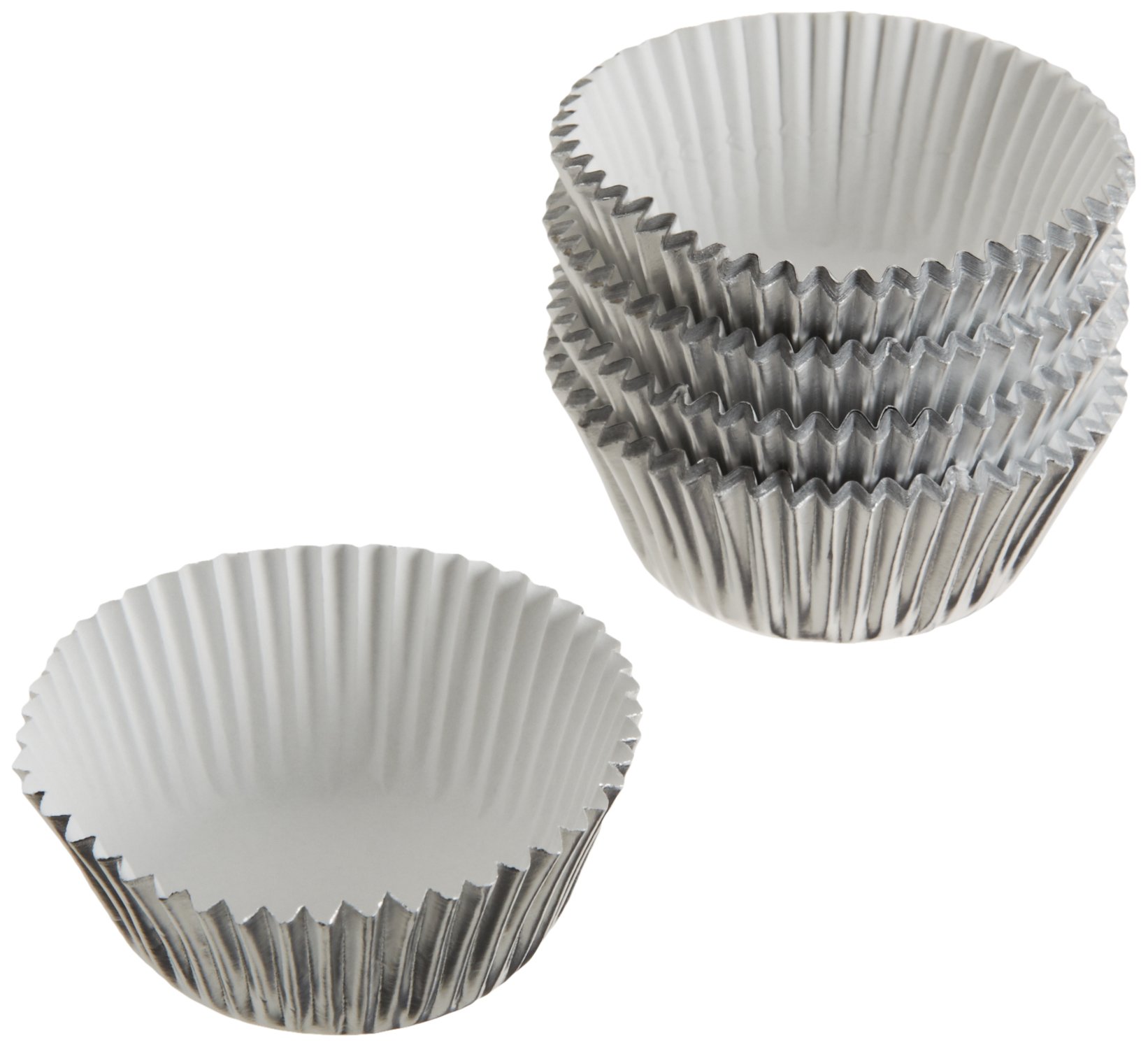 Wilton Silver Foil Mini Baking Cups - 80 Count Pack for Cupcakes, Muffins & Party Desserts - Perfect for Baking, Holidays & Special Occasions
