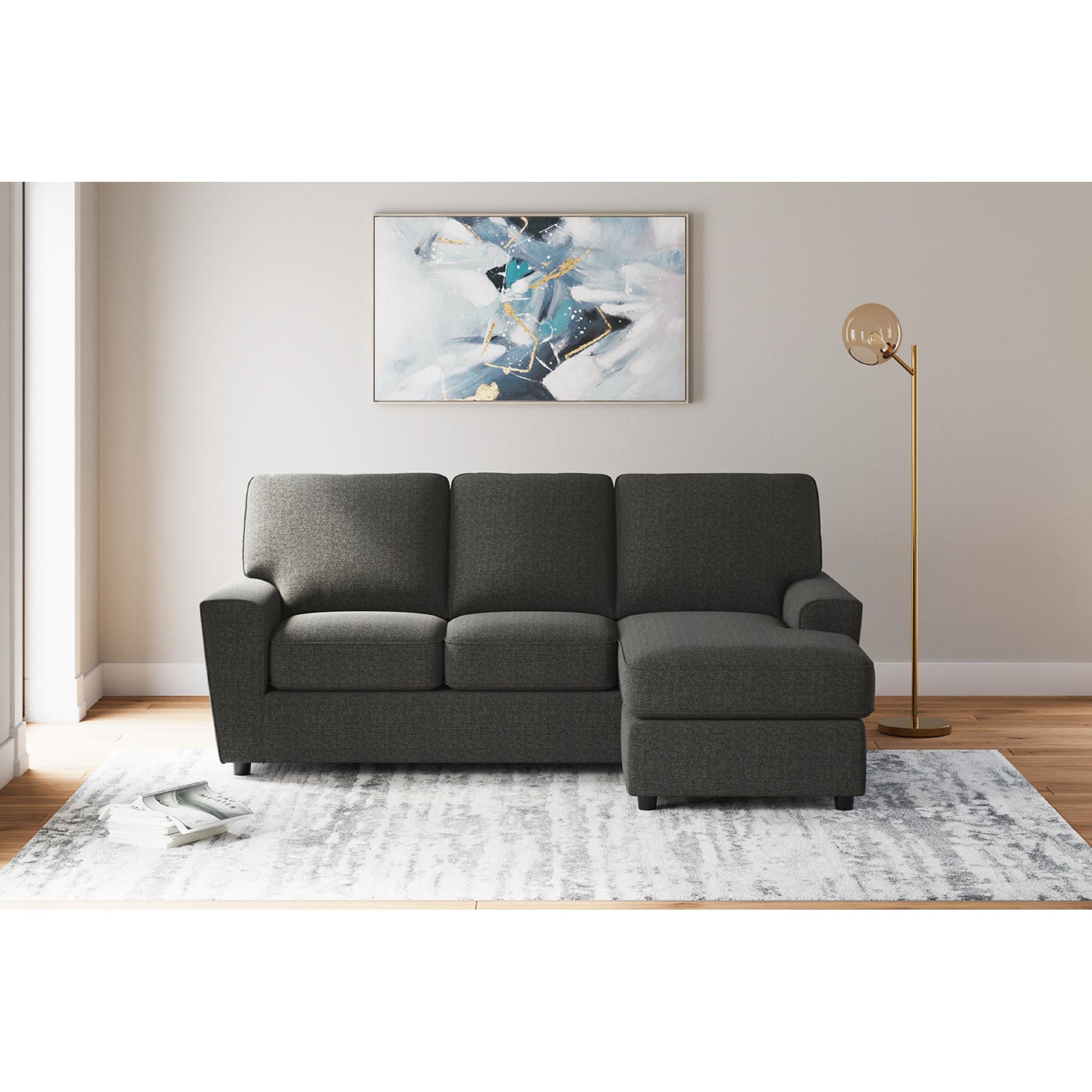Modern Cascilla Sofa Chaise Lounge - Comfortable Sectional Couch for Living Room, Bedroom & Apartment - Perfect for Relaxing, Reading & Entertaining