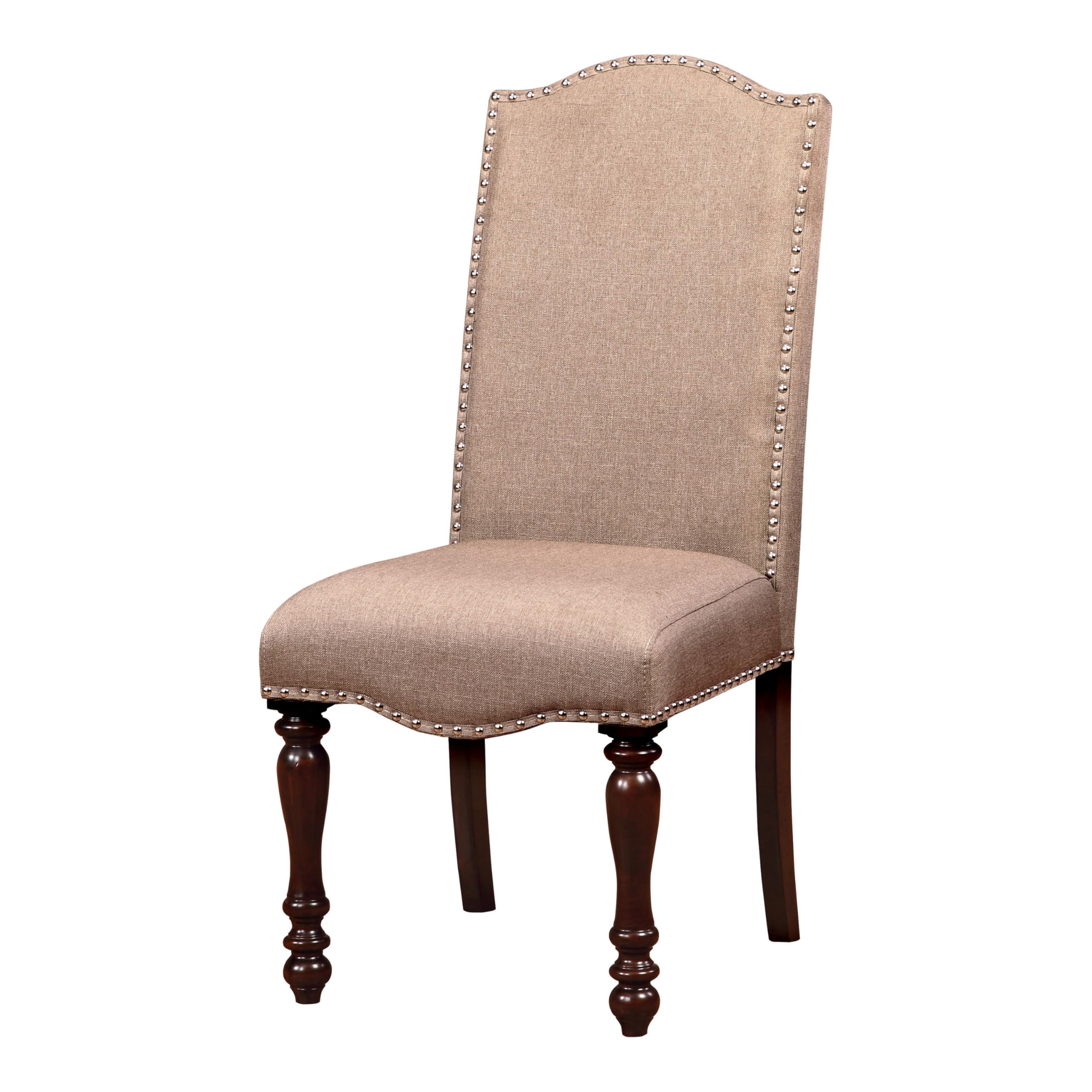 HOMES: Inside + Out Anson Transitional Dining Chairs (Set of 2) - Antique Cherry Finish - Modern Farmhouse Style for Dining Room, Kitchen, or Breakfast Nook