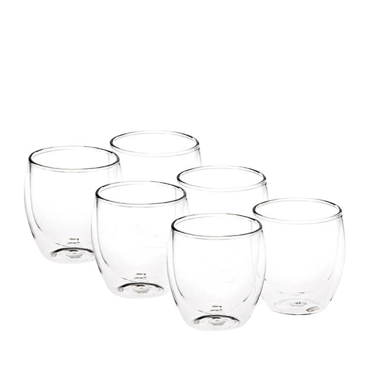 Bodum Pavina Double Wall Insulated Glass Set - 6 Piece, Shatterproof & Heat Resistant for Hot & Cold Drinks - Perfect for Coffee, Tea, Wine & Cocktails at Home, Office or Restaurant