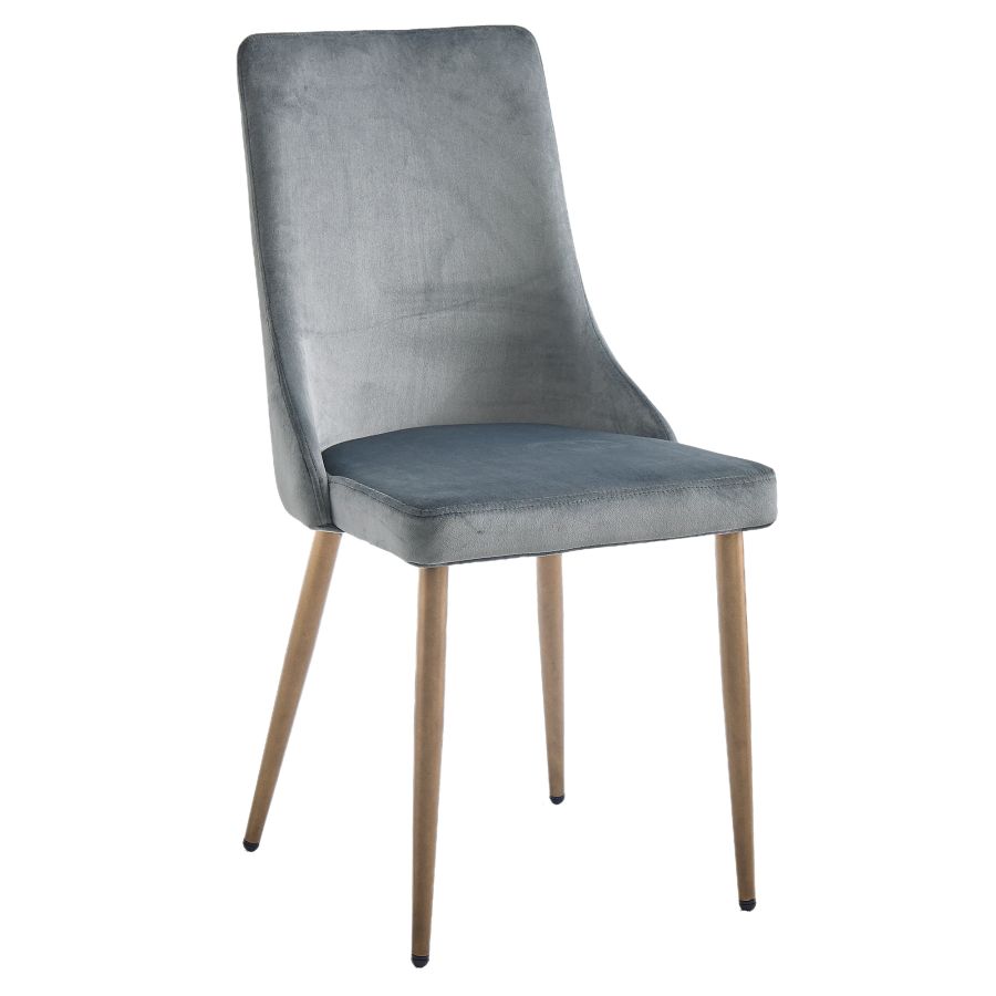 Velvet Upholstered Dining Chair - Carmilla Style Modern Accent Chair for Living Room, Bedroom & Dining Area - Comfortable & Elegant Seating for Home Decor