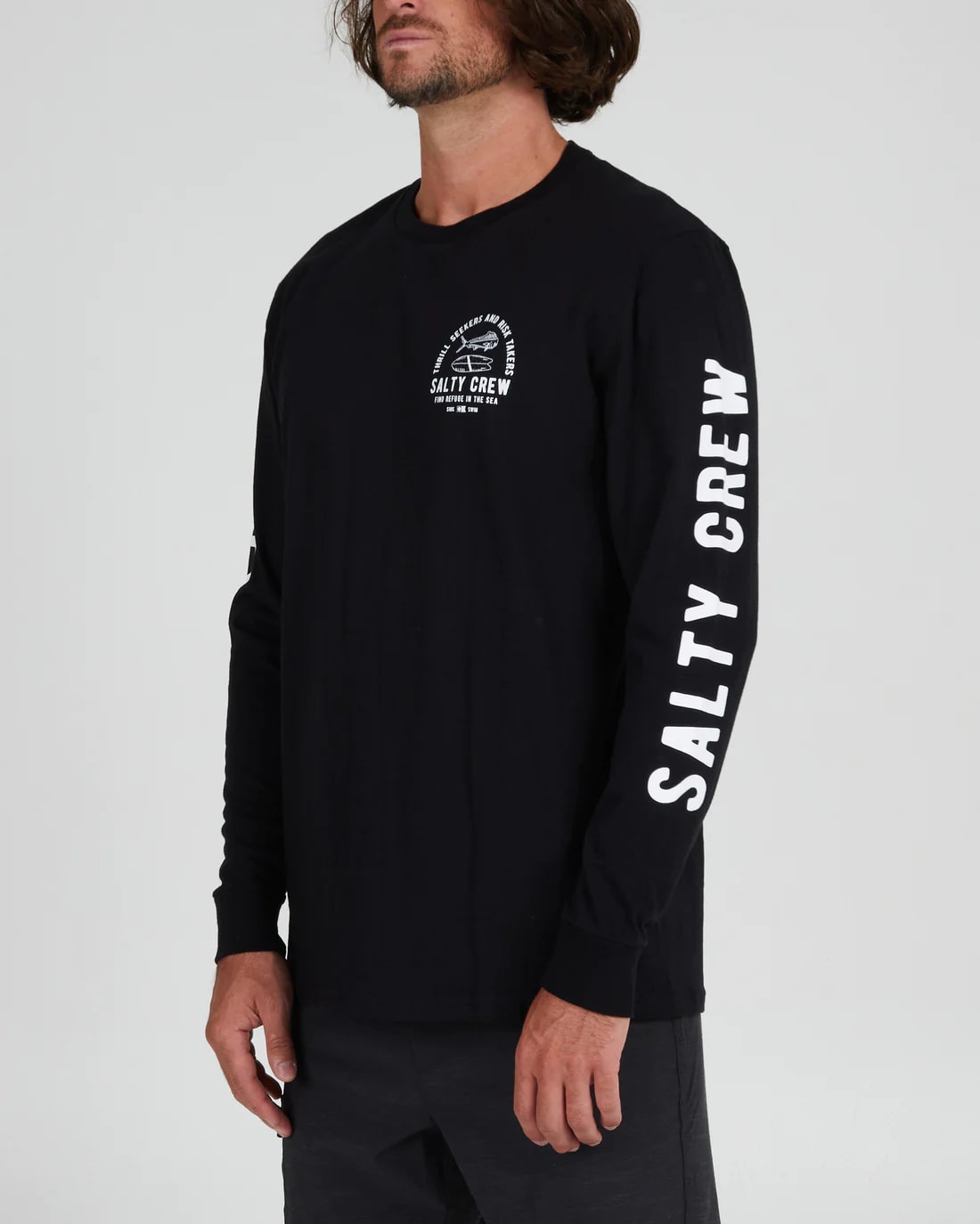 Salty Crew Lateral Line Long Sleeve Fishing Shirt - UPF Sun Protection for Men - Perfect for Saltwater Fishing & Outdoor Adventures