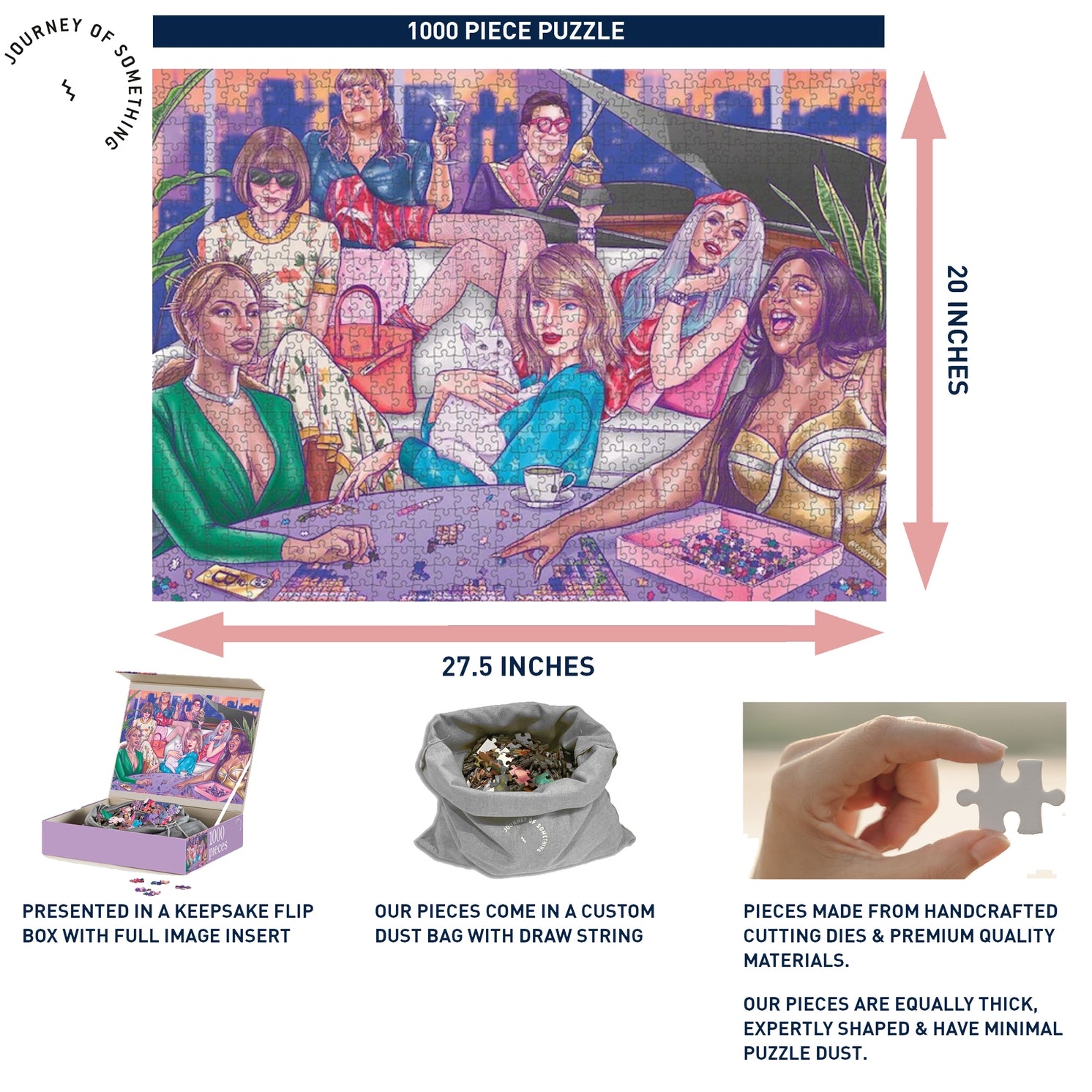 A Night In | 1000 Piece Jigsaw Puzzle for Adults - Challenging Art Puzzle for Family Game Night & Relaxation