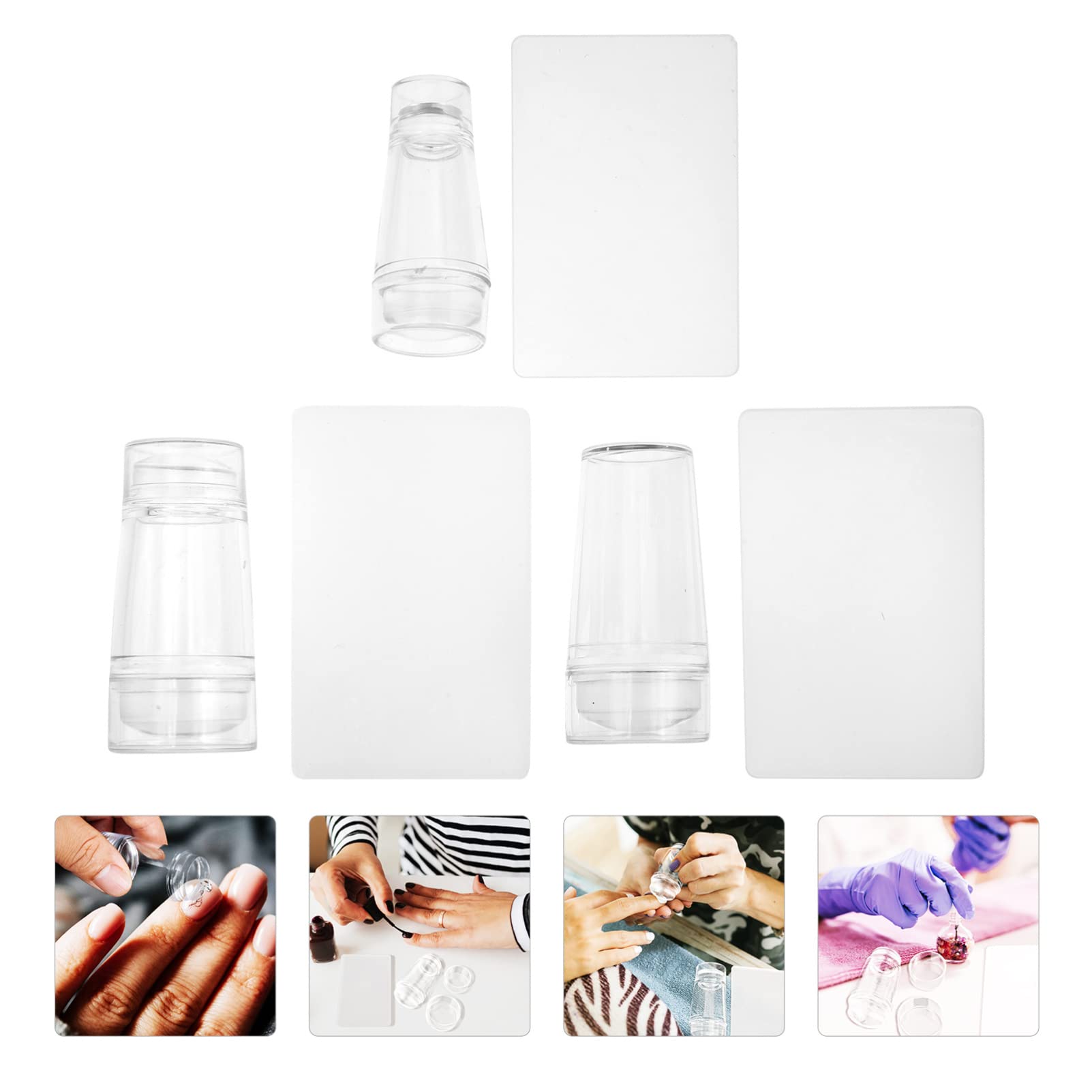 1 Set Professional Nail Salon Supplies - DIY Nail Art Stamper Kit with Silicone Stampers for French Tips & Manicure | Perfect for Home Nail Art, Salon Use & Gift Giving