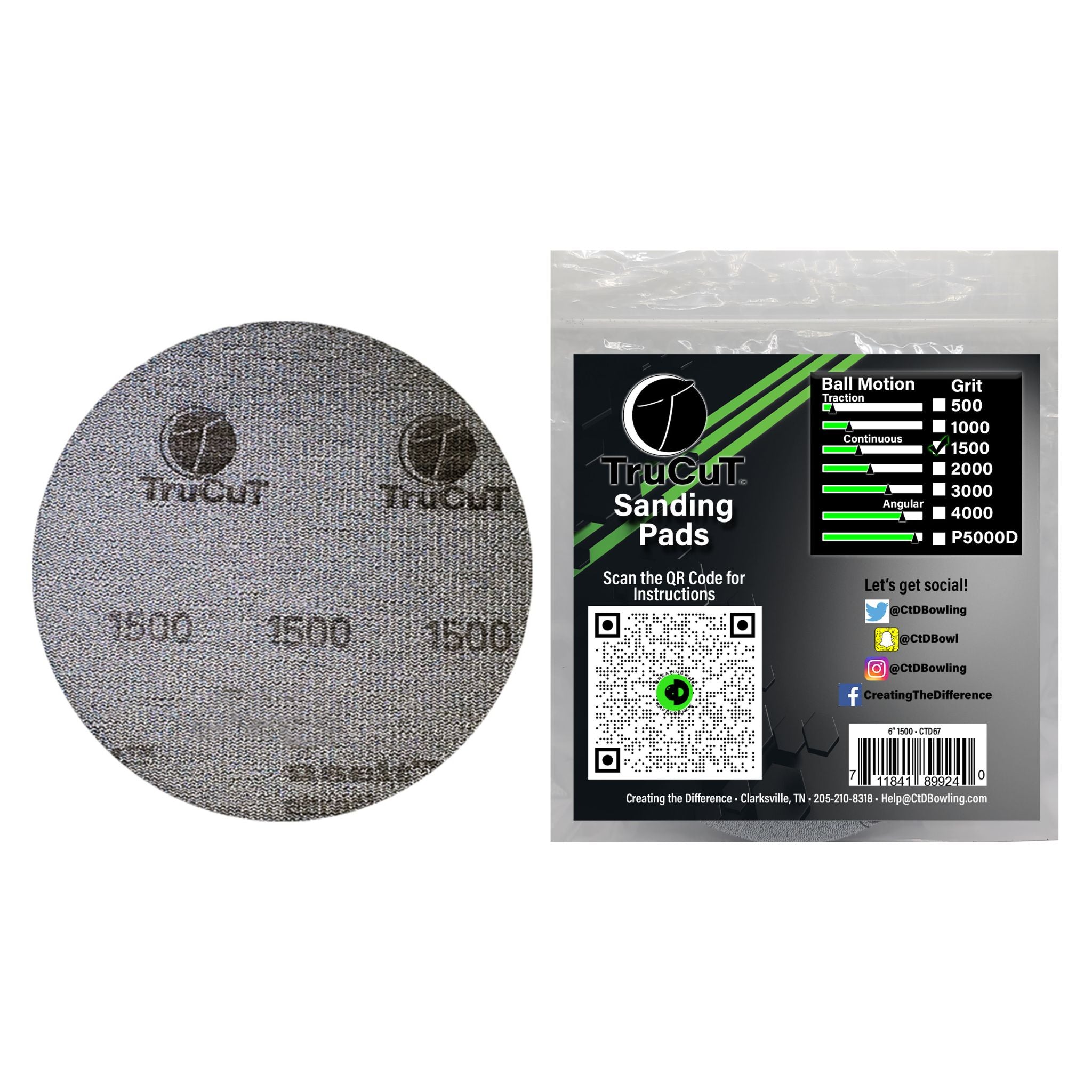 TruCut Premium Sanding Pads 6-Piece Set - Fine Grit Sandpaper Discs for Woodworking, Metal Polishing & DIY Projects - Perfect for Orbital Sanders, Hand Sanding & Surface Preparation