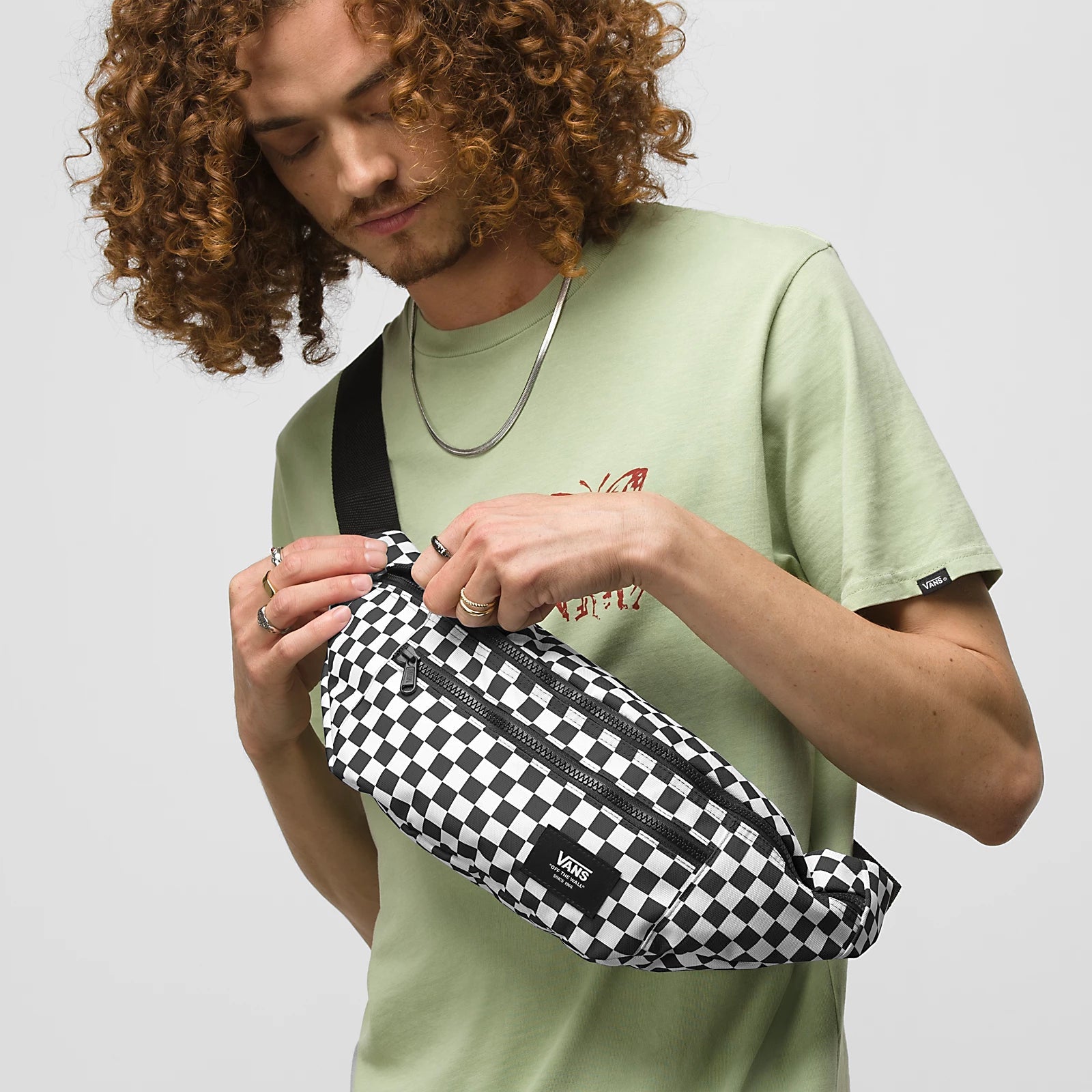 VANS Ward Cross Body Pack Black/White Check - Stylish Unisex Shoulder Bag for Travel, Work & Everyday Use