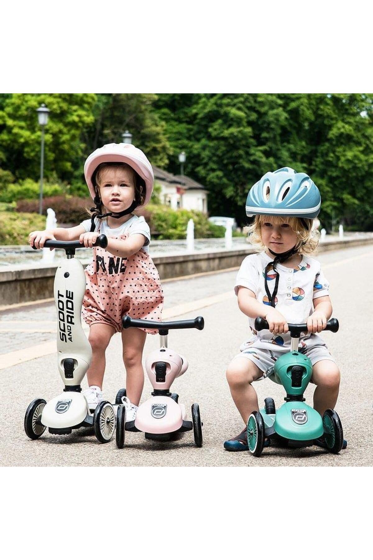 2-in-1 Ride-On & Stand Scooter for Kids Ages 1-5 | Highwaykick 1 Forest Green | Toddler Push Scooter & Balance Bike | Perfect for Indoor Play & Outdoor Park Adventures
