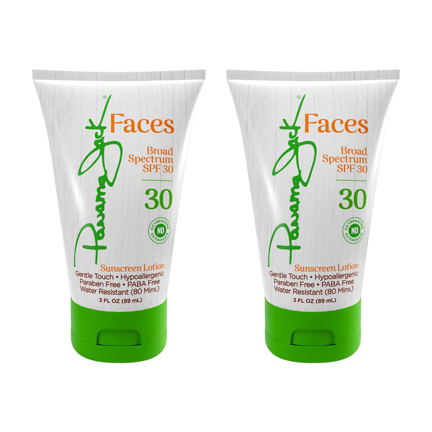 Panama Jack Faces Sunscreen Lotion SPF 30 - Broad Spectrum UVA/UVB Protection, Hypoallergenic, PABA Free, Paraben Free, Gluten Free, 3 Fl Oz (Pack of 2) - Perfect for Daily Face Protection & Outdoor Activities