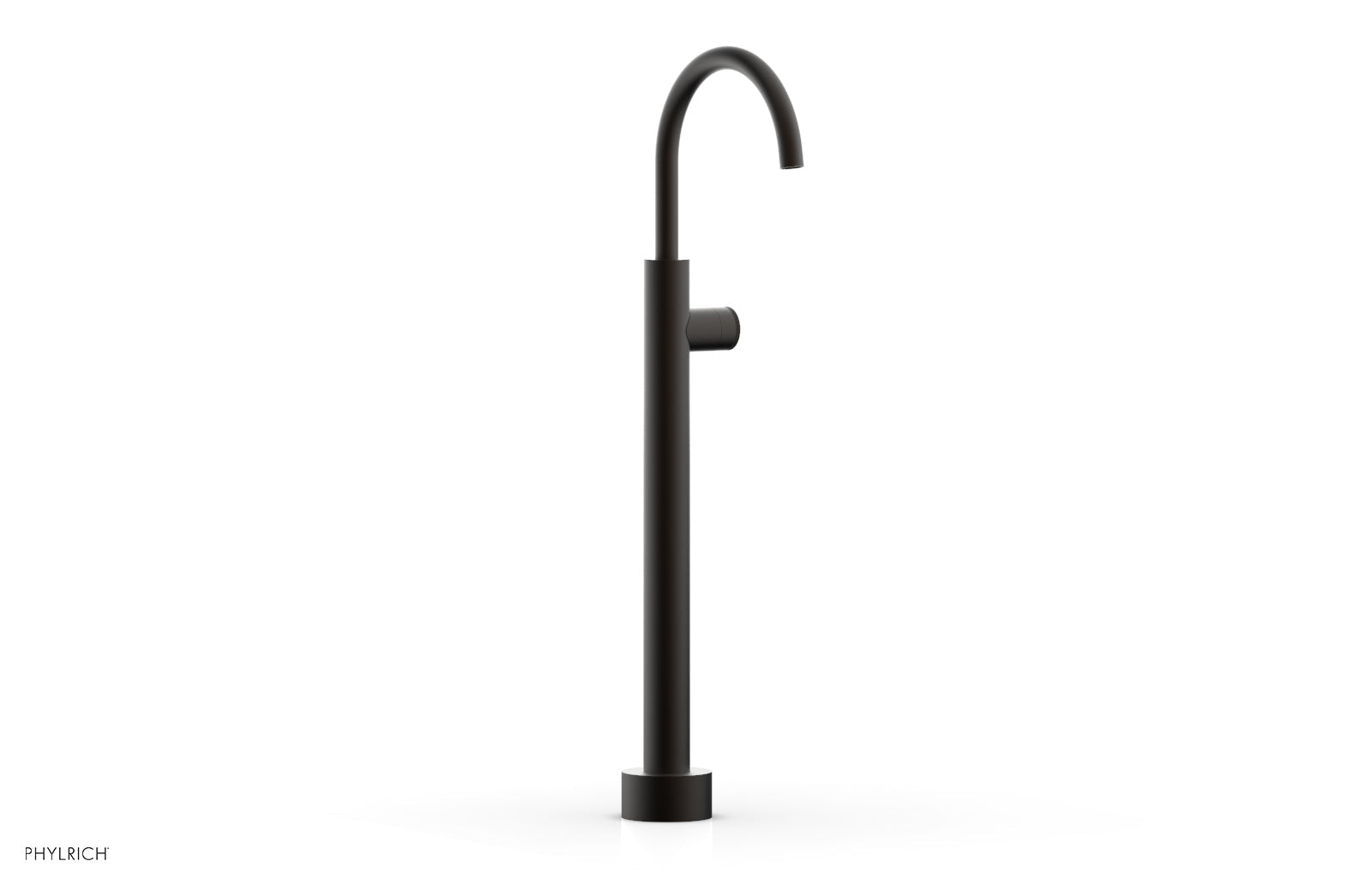 BASIC II Low Floor Mount Tub Filler with Knurled Handle - Model 230 44 04 - Perfect for Modern Bathroom Renovations and Spa-Like Shower Experiences