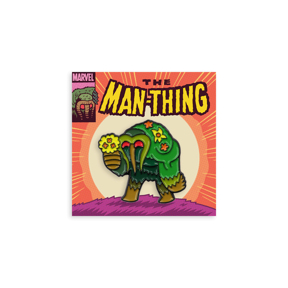 Man Thing Enamel Pin - Marvel Comics Collectible Badge - Perfect for Backpacks, Jackets & Pin Collections | Superhero Gift for Fans
