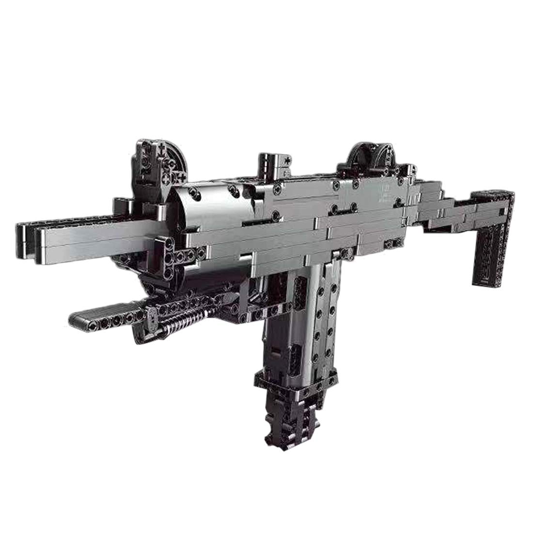 Domani 796+ Pieces Gun Building Kit - Manual Load Shooting Blaster Model, Military Mini Uzi Submachine Gun Weapon Blocks Compatible with Lego Technic (58x21.5cm) - Perfect for DIY Enthusiasts, Collectors & STEM Learning Activities
