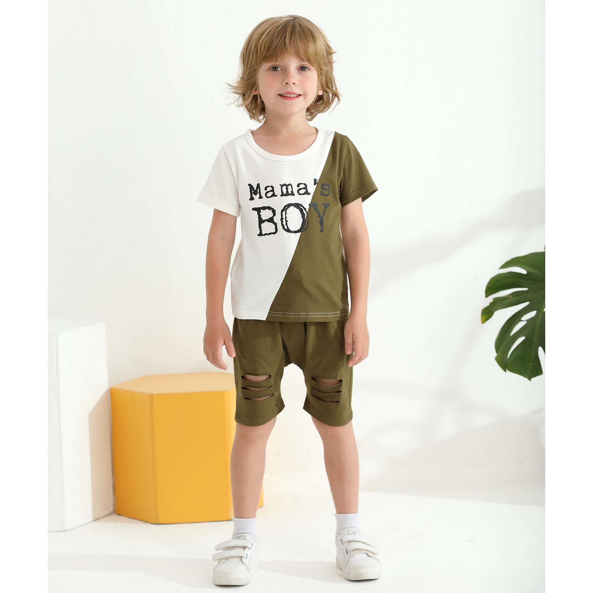 Toddler Boys Clothes Set - 100% Cotton Summer Outfit with Shirt & Shorts for Baby Boys | Playtime, Beach & Outdoor Activities