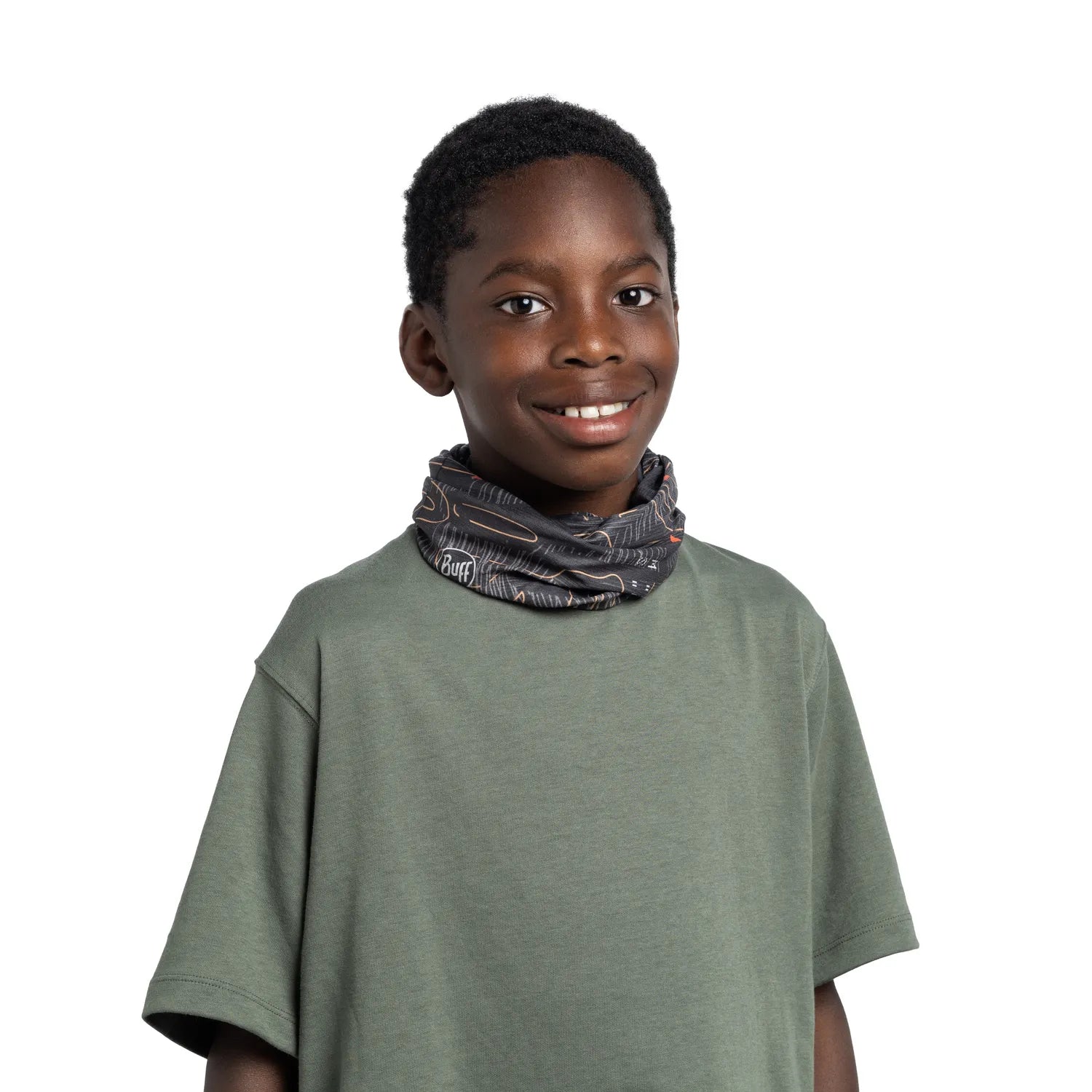 CoolNet UV® Cooling Neck Gaiter for Youth - Super Graphite - Sun Protection & Moisture-Wicking for Outdoor Sports, Hiking, and Summer Activities