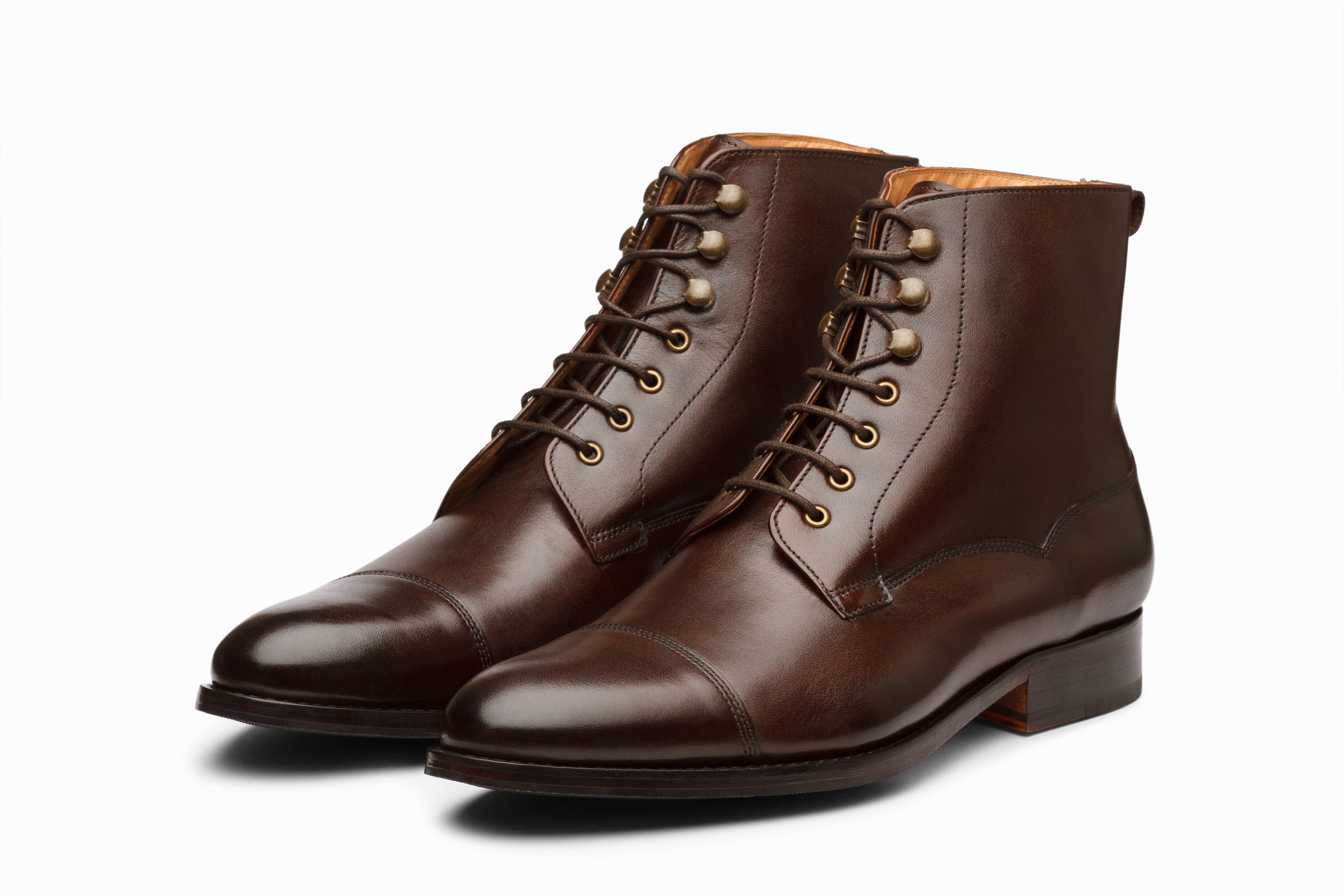 Men's Dark Brown Derby Boots - Classic Leather Dress Shoes for Business & Casual Wear | Perfect for Office, Weddings & Outdoor Events